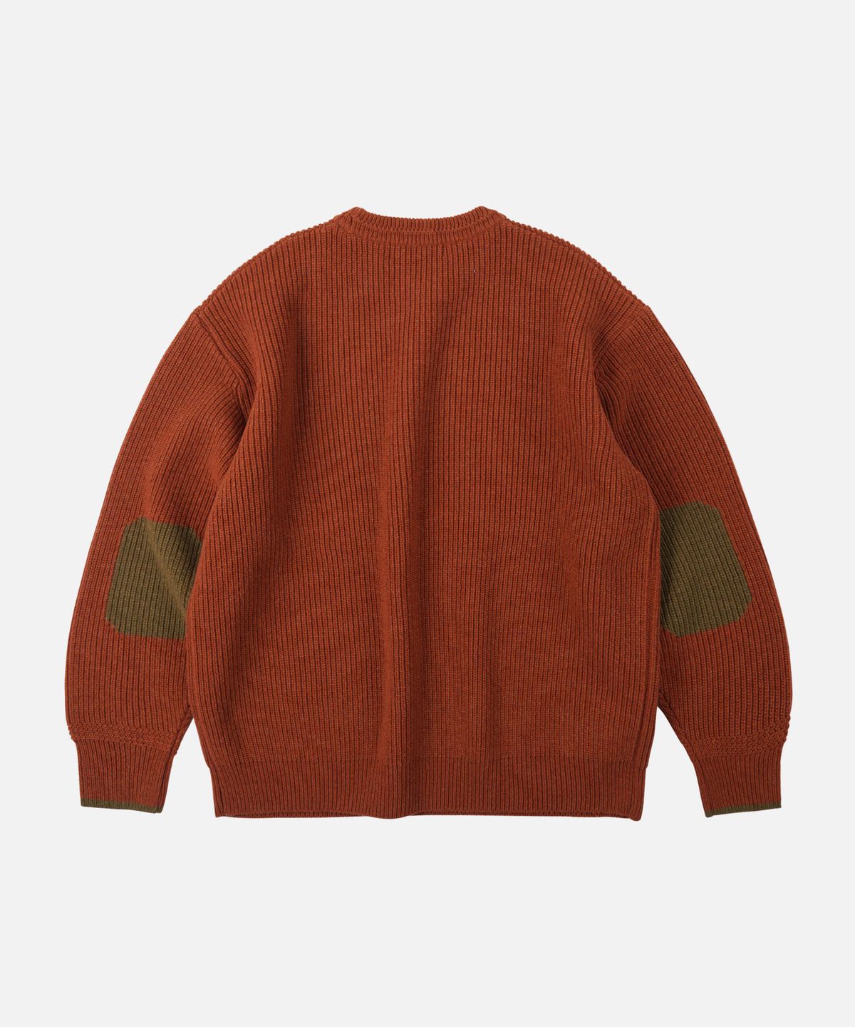 프리즘웍스(FRIZMWORKS) PATCH ROUND PULLOVER KNIT _ BRICK