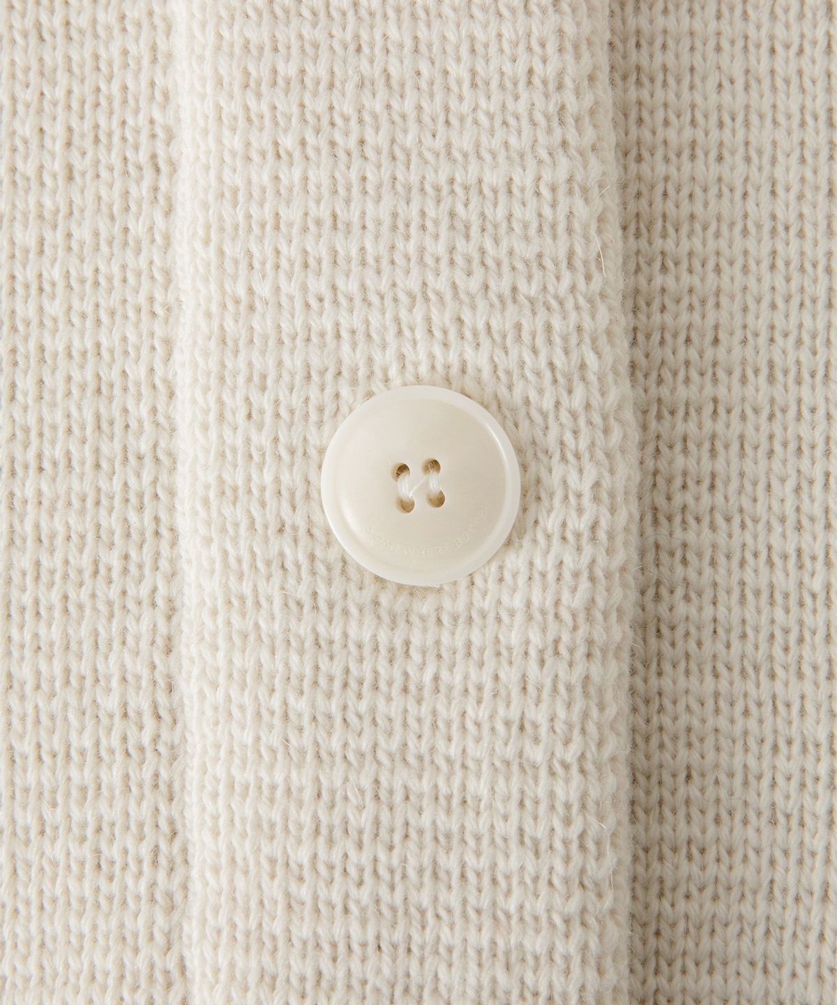 썸웨어버터(SOMEWHEREBUTTER) Stitch Logo Knit Wool Jacket - Ivory