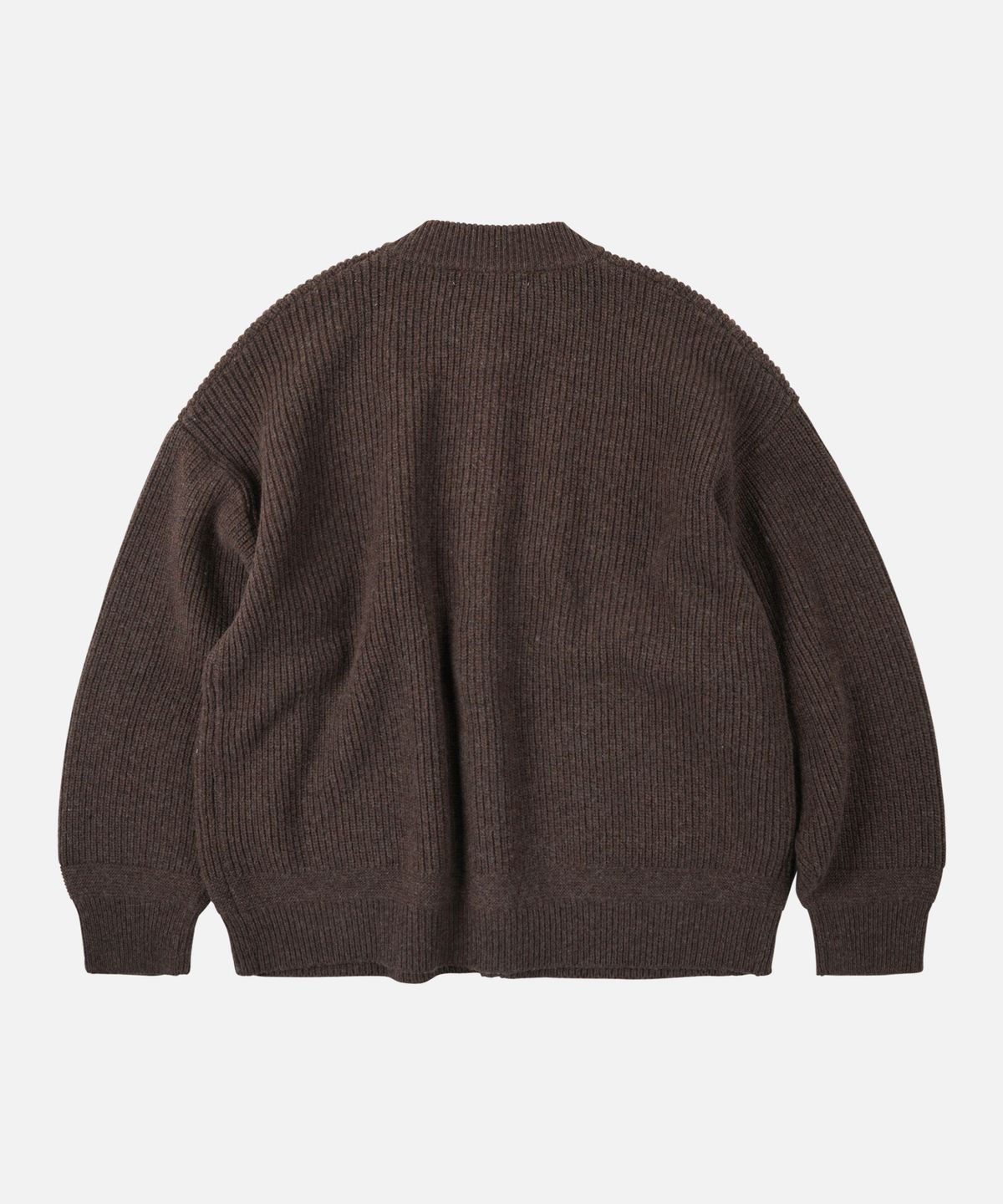 프리즘웍스(FRIZMWORKS) HEAVY WOOL ROUND CARDIGAN _ CHOCO BROWN