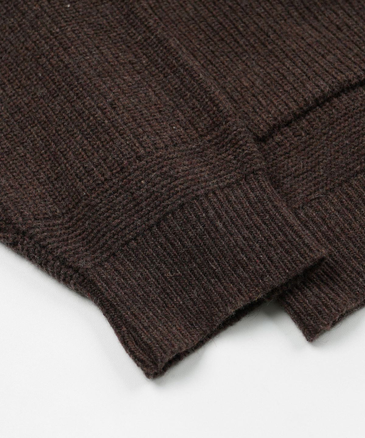 프리즘웍스(FRIZMWORKS) HEAVY WOOL ROUND CARDIGAN _ CHOCO BROWN