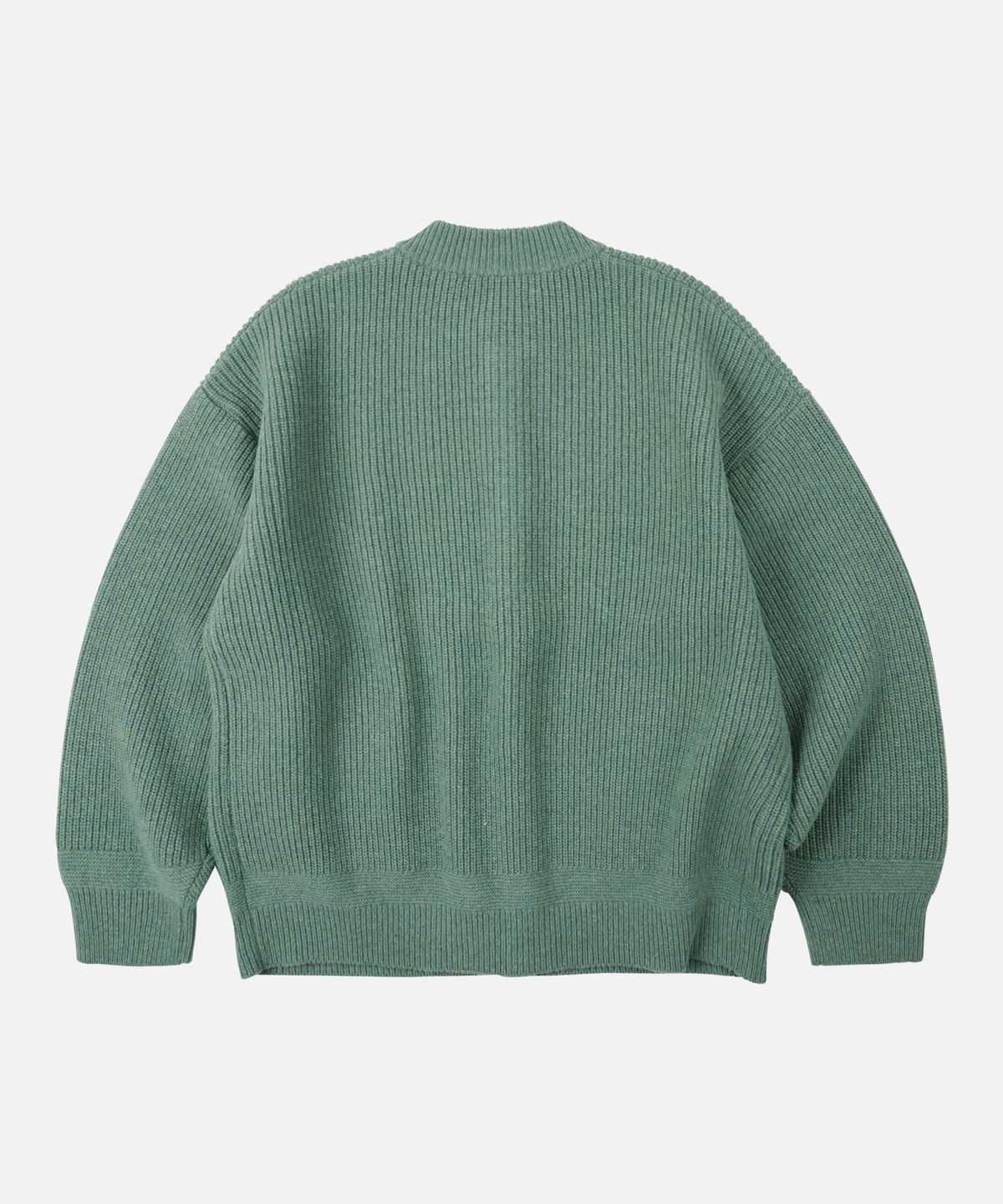 프리즘웍스(FRIZMWORKS) HEAVY WOOL ROUND CARDIGAN _ JADE GREEN