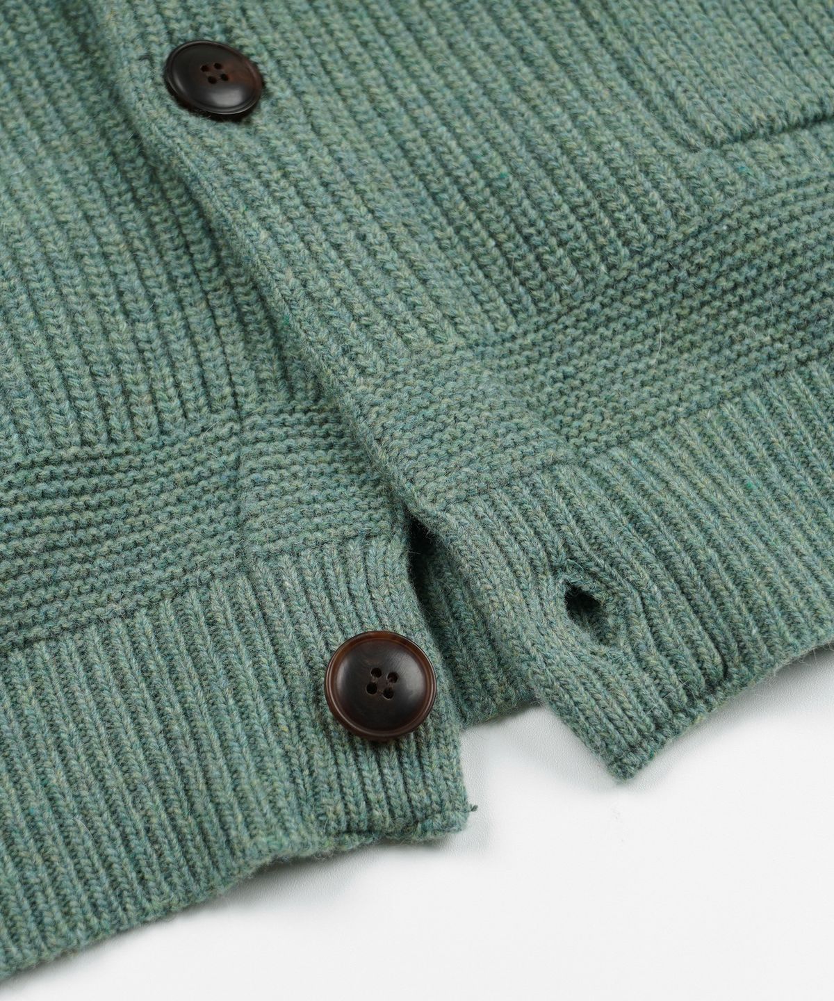 프리즘웍스(FRIZMWORKS) HEAVY WOOL ROUND CARDIGAN _ JADE GREEN