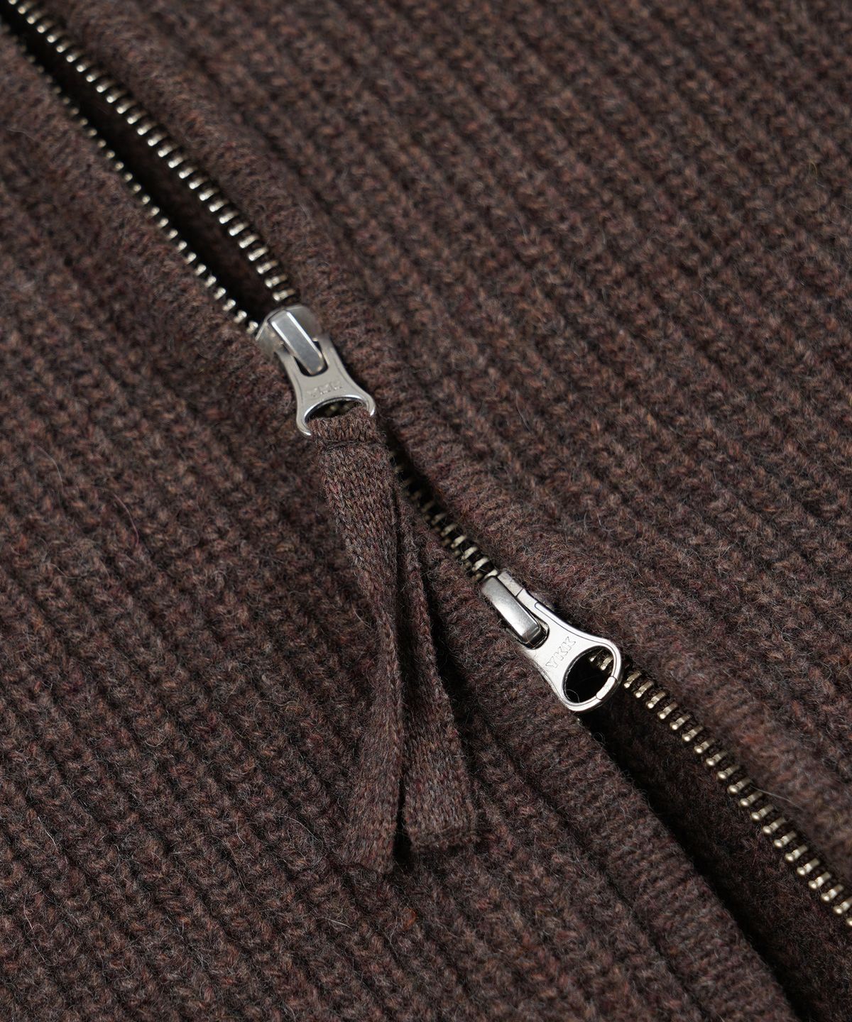 프리즘웍스(FRIZMWORKS) WOOL DECK ZIP UP CARDIGAN _ CHOCO BROWN
