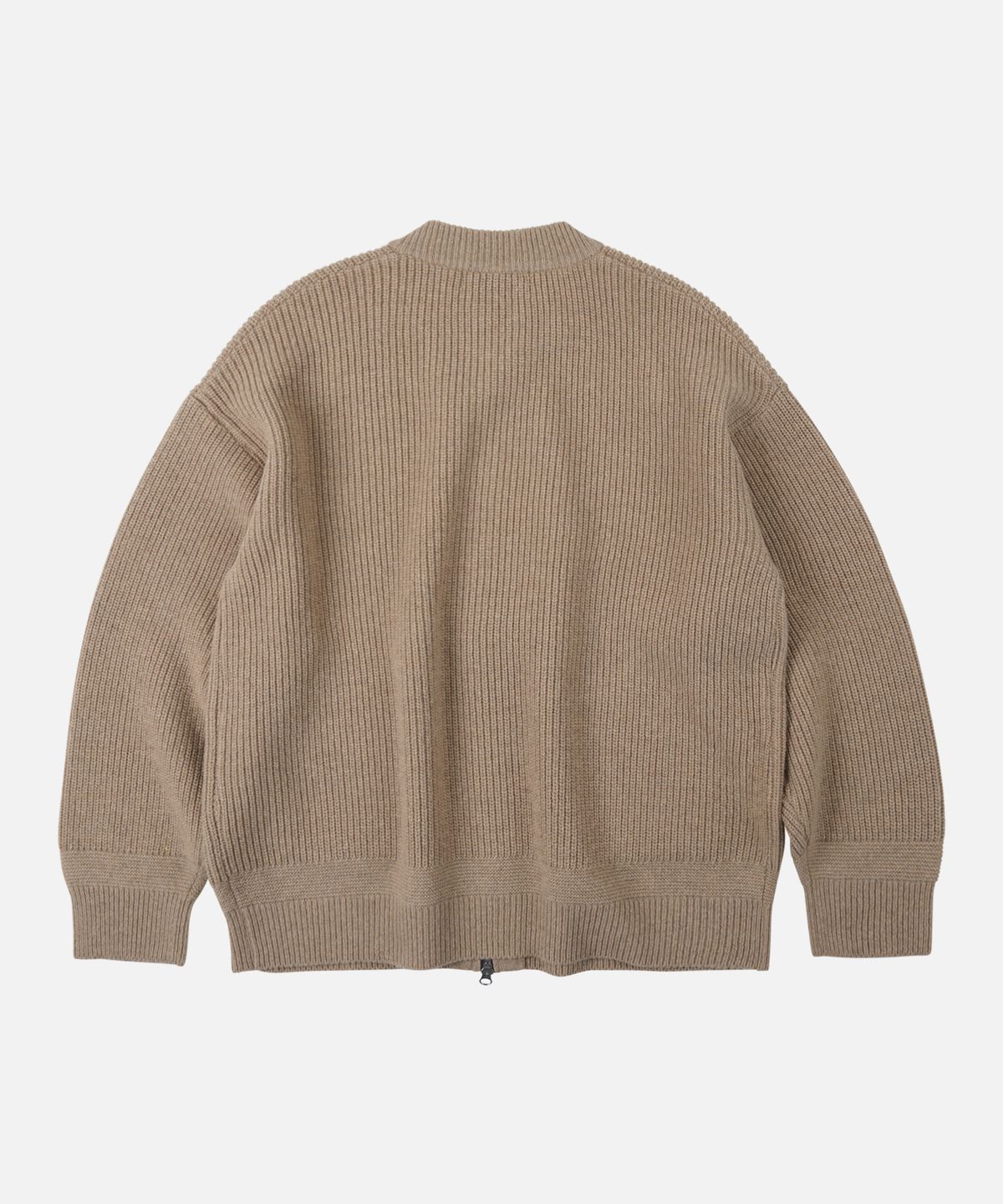프리즘웍스(FRIZMWORKS) WOOL DECK ZIP UP CARDIGAN _ OATMEAL