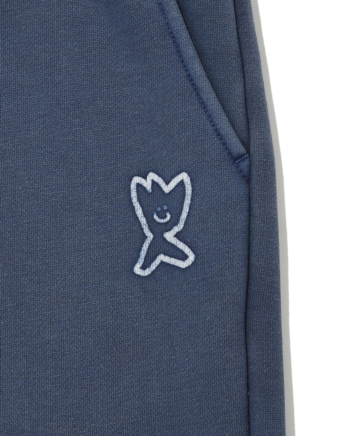 와키윌리(WACKY WILLY) 피그먼트 키키 스웻 팬츠 블루