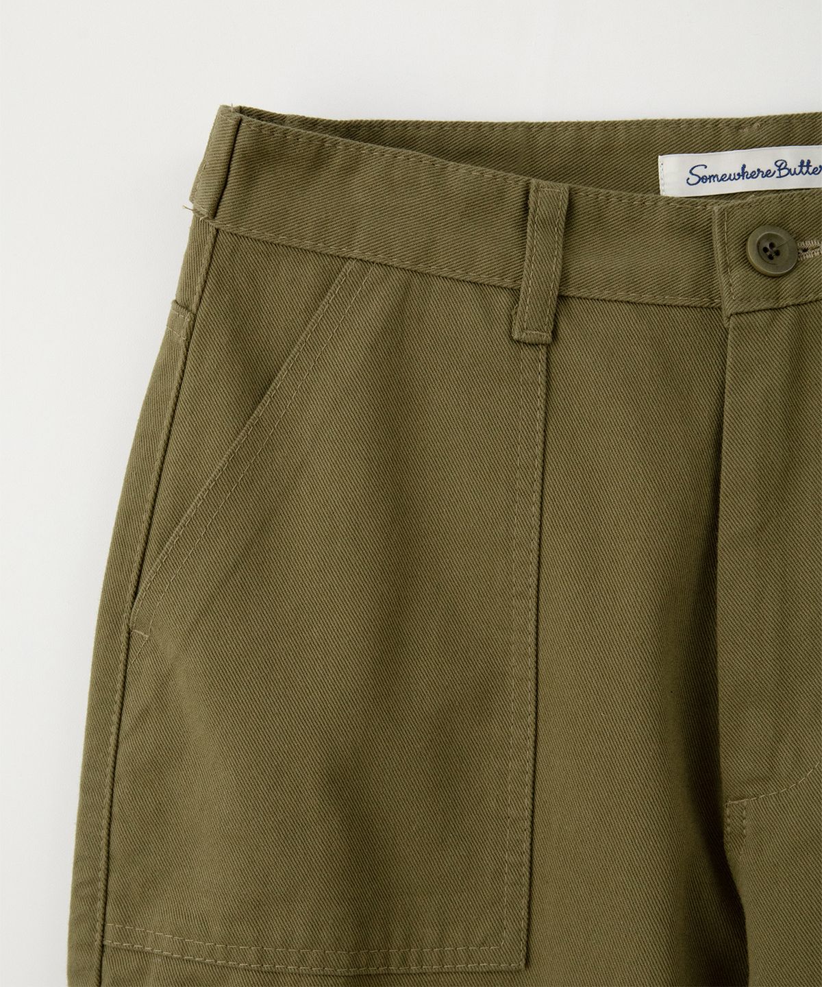 썸웨어버터(SOMEWHEREBUTTER) Jeep Wide Cargo Pants - Khaki