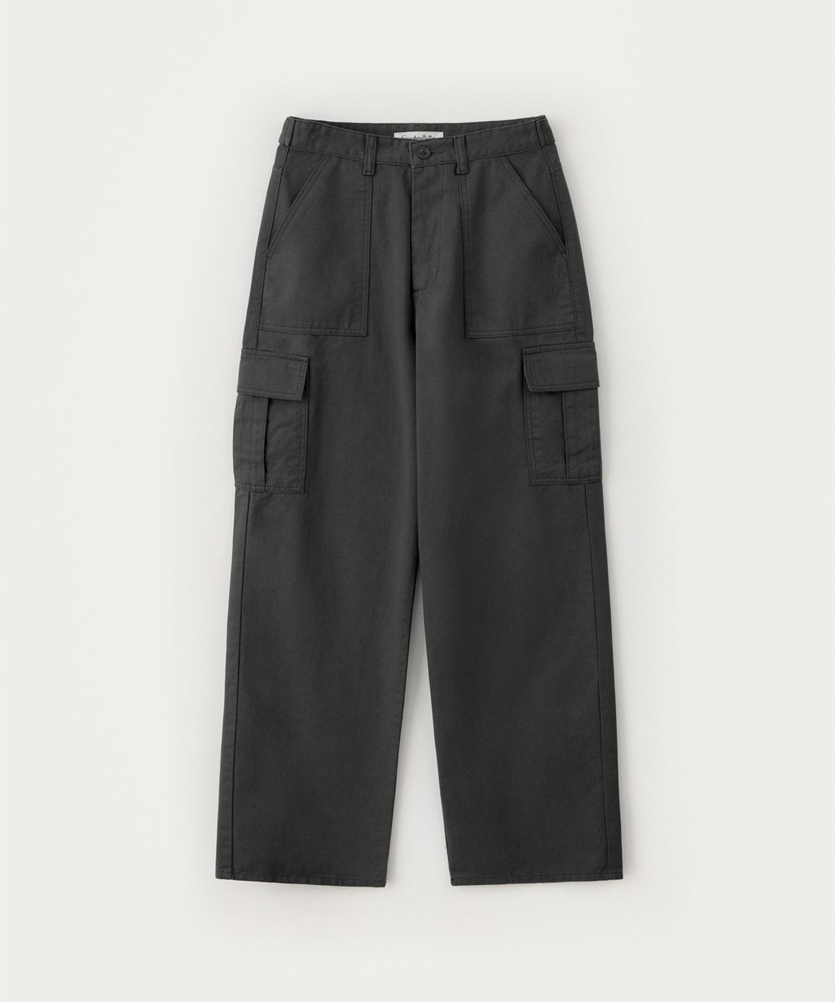 썸웨어버터(SOMEWHEREBUTTER) Jeep Wide Cargo Pants - Charcoal