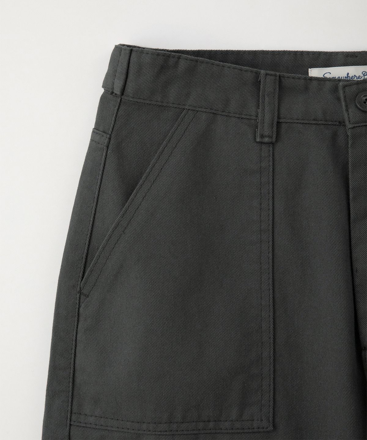 썸웨어버터(SOMEWHEREBUTTER) Jeep Wide Cargo Pants - Charcoal