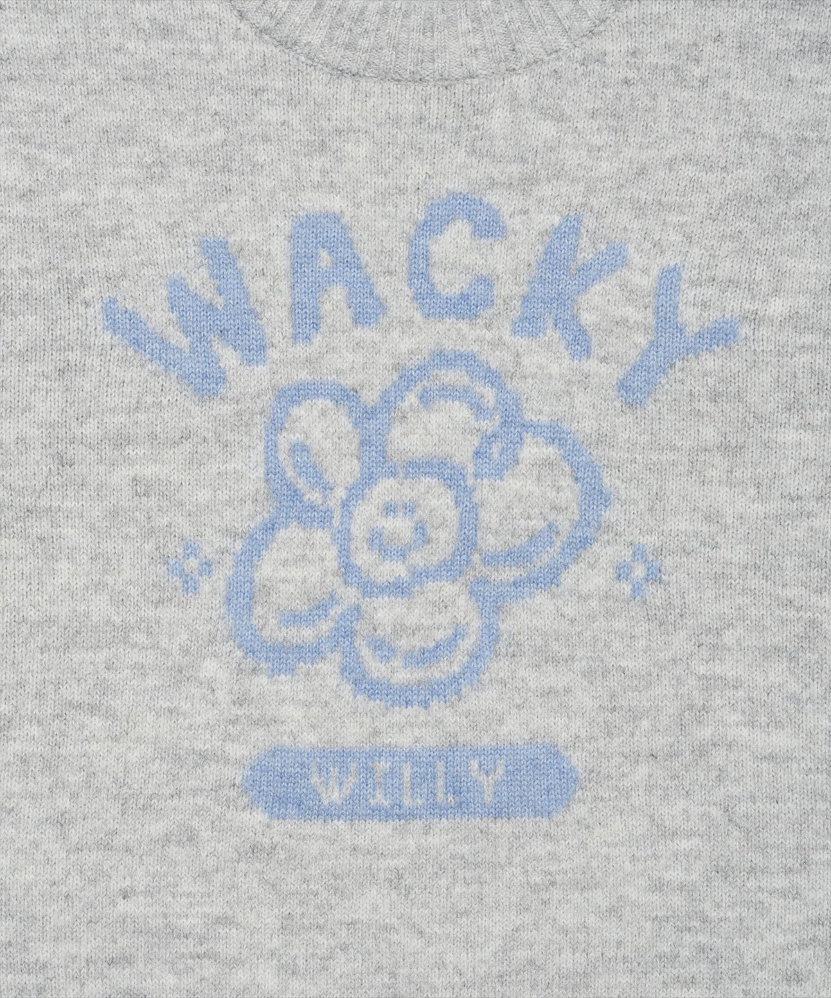 와키윌리(WACKY WILLY) 우먼스 빅릴리 그래픽 풀오버 라이트 그레이