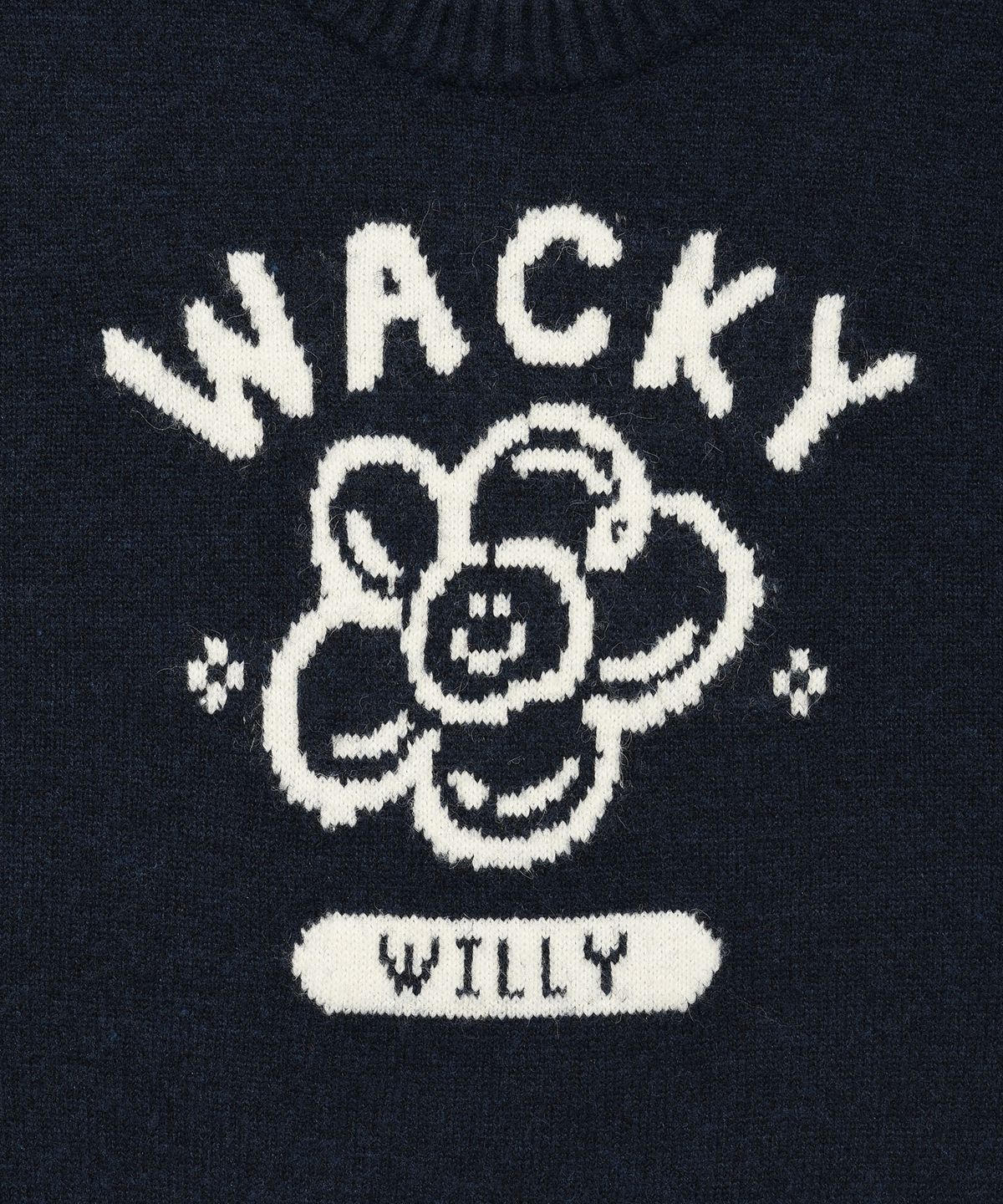 와키윌리(WACKY WILLY) 우먼스 빅릴리 그래픽 풀오버 다크 네이비