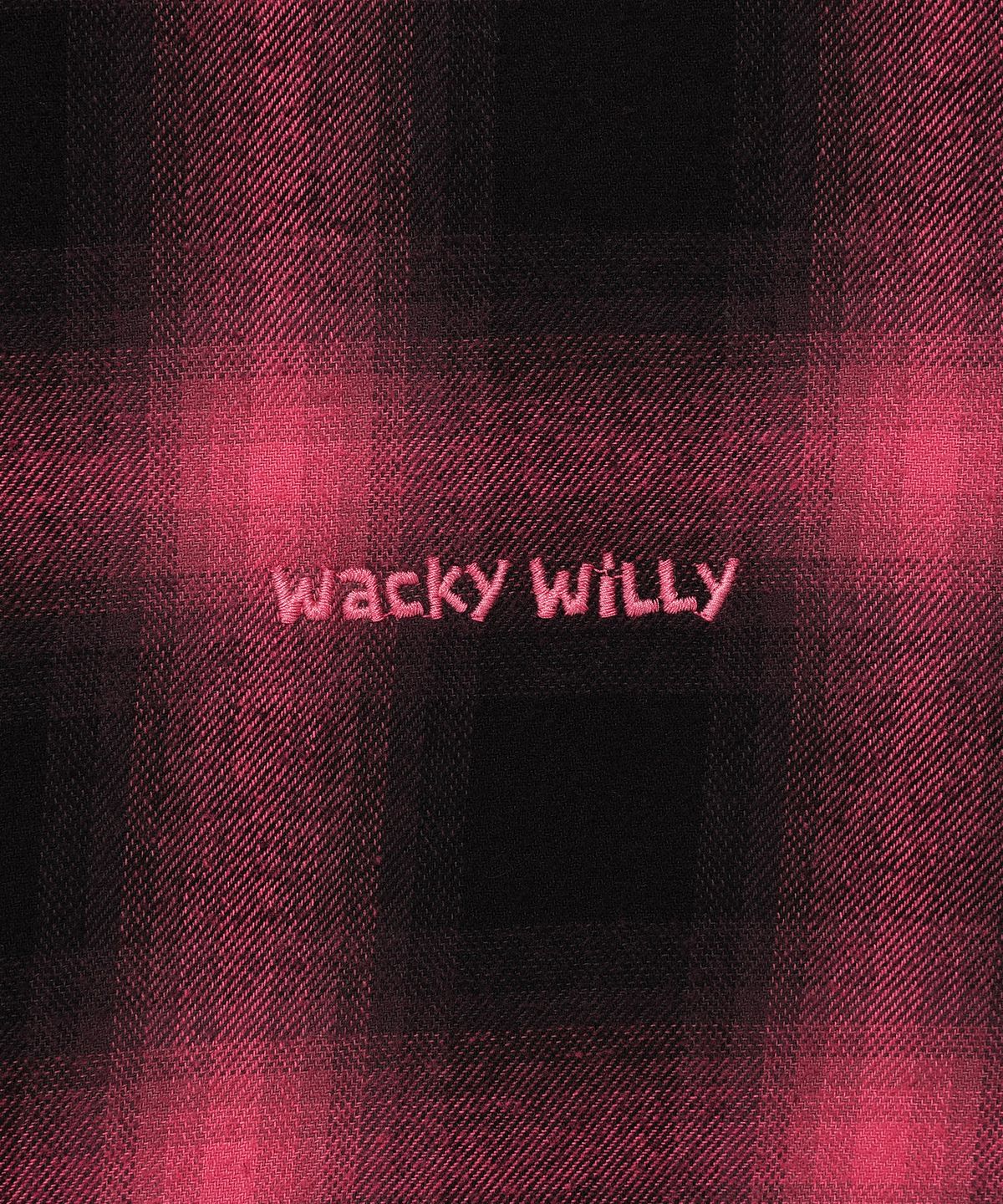 와키윌리(WACKY WILLY) 다잉 체크 셔츠 핑크