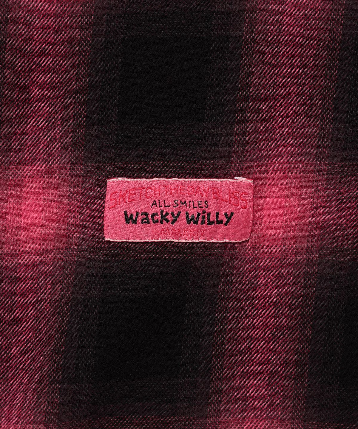 와키윌리(WACKY WILLY) 다잉 체크 셔츠 핑크