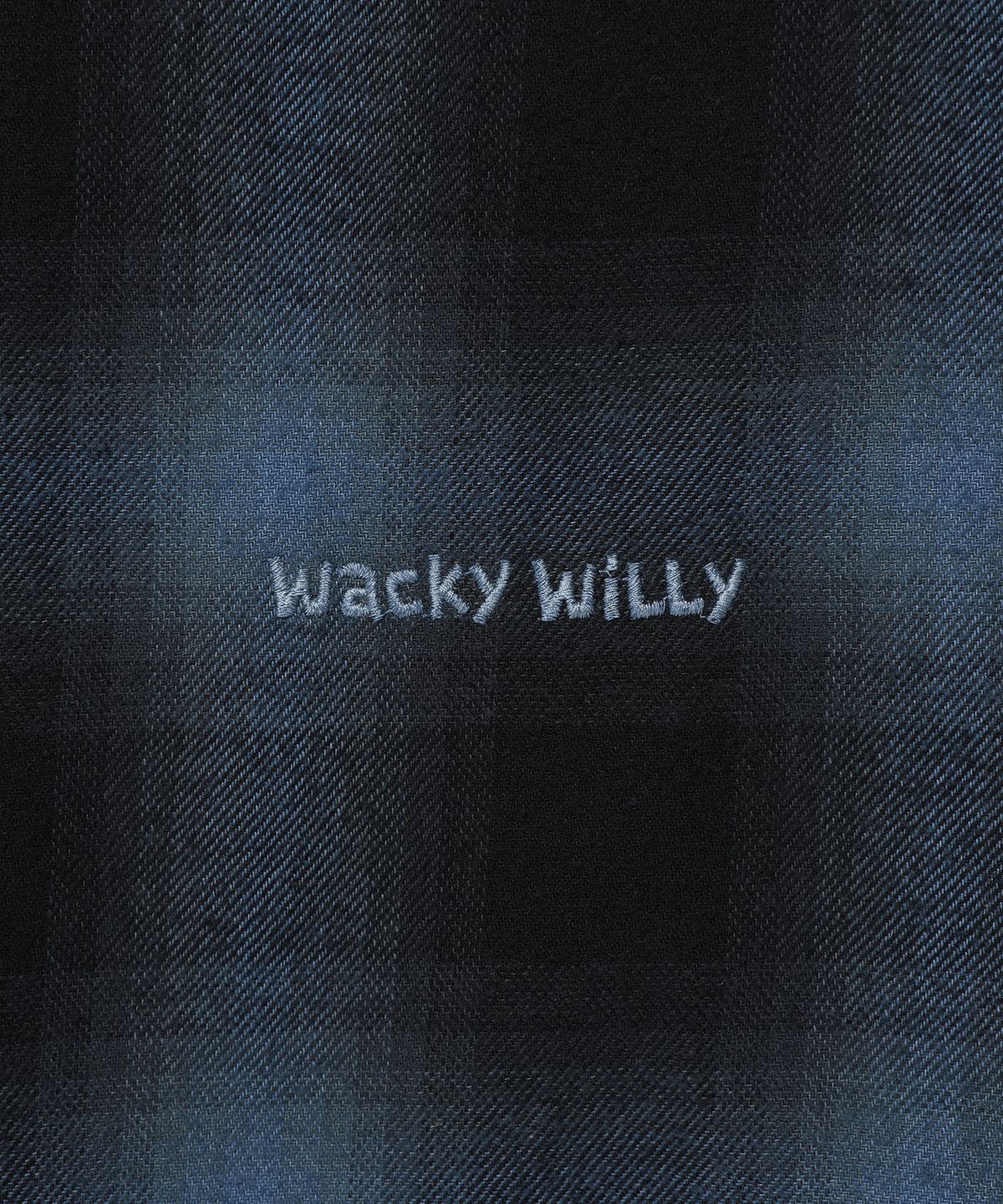 와키윌리(WACKY WILLY) 다잉 체크 셔츠 네이비