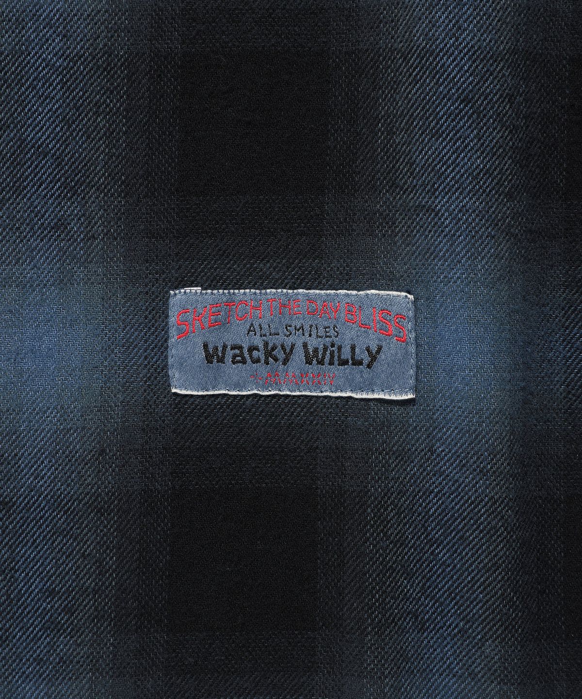 와키윌리(WACKY WILLY) 다잉 체크 셔츠 네이비