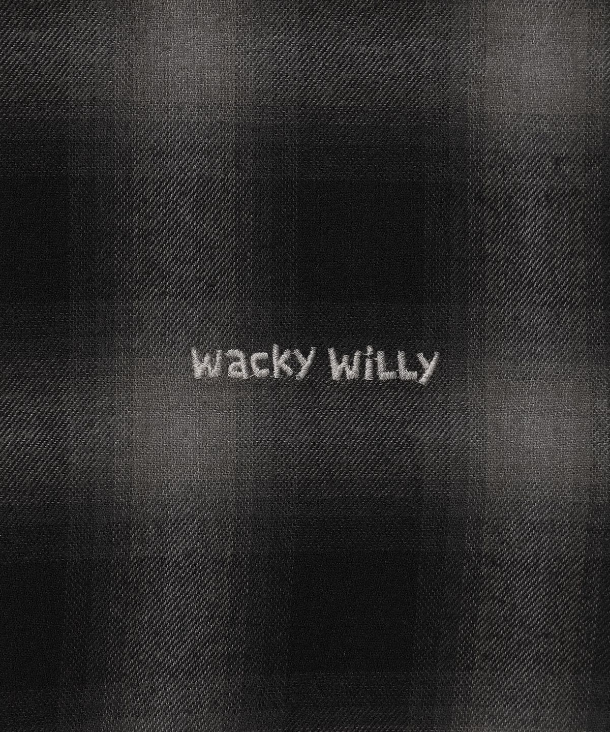 와키윌리(WACKY WILLY) 다잉 체크 셔츠 그레이