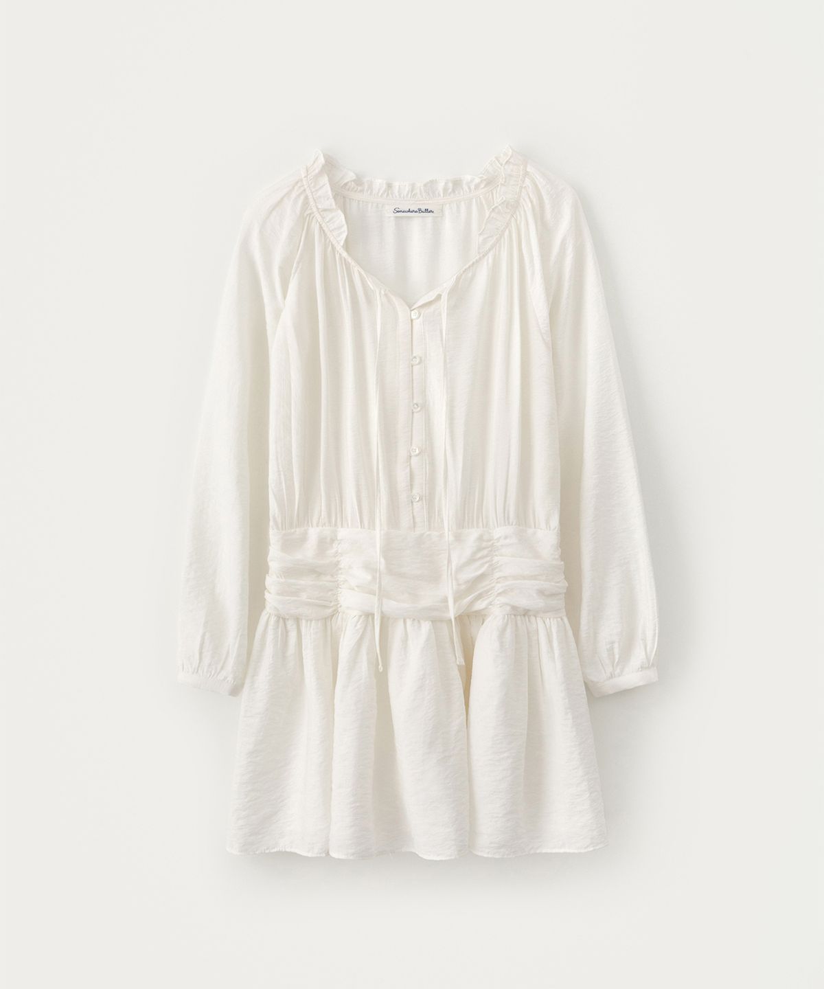 썸웨어버터(SOMEWHEREBUTTER) Della Mini Dress - Ivory