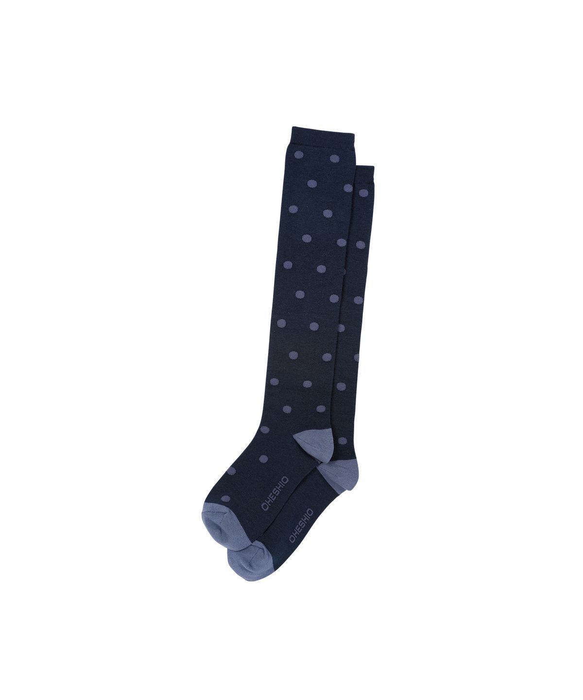 오헤시오(OHESHIO) DOT KNEE SOCKS, NAVY