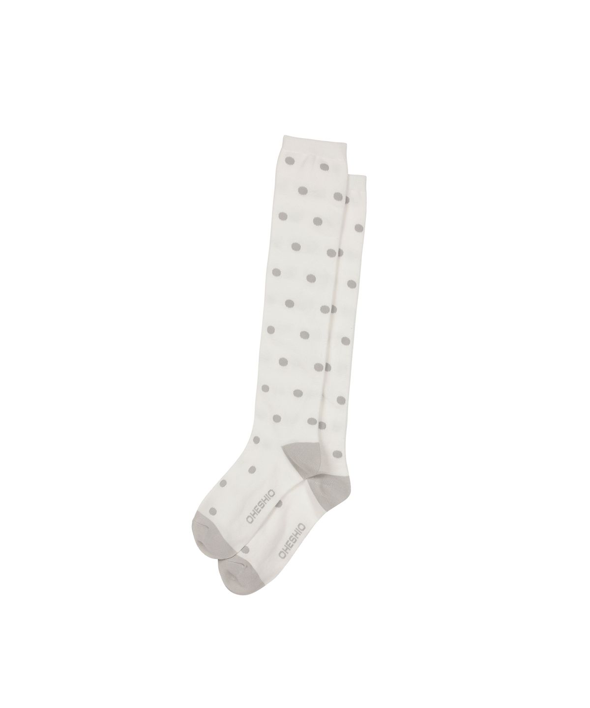 오헤시오(OHESHIO) DOT KNEE SOCKS, WHITE