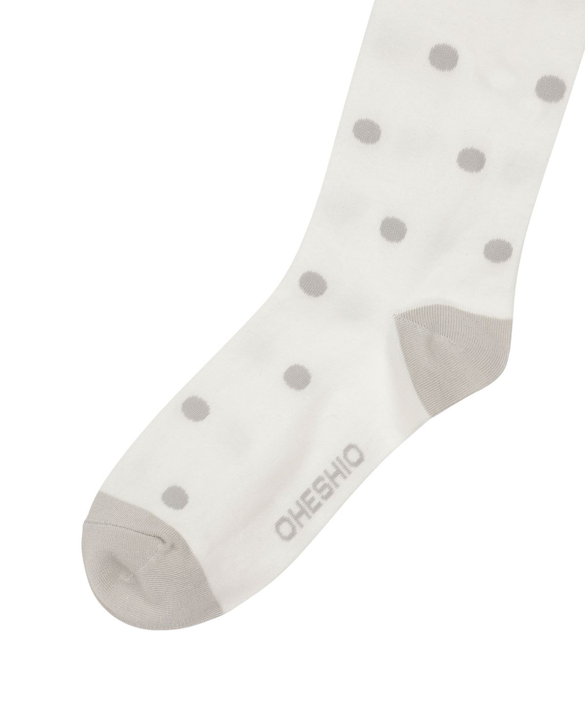 오헤시오(OHESHIO) DOT KNEE SOCKS, WHITE