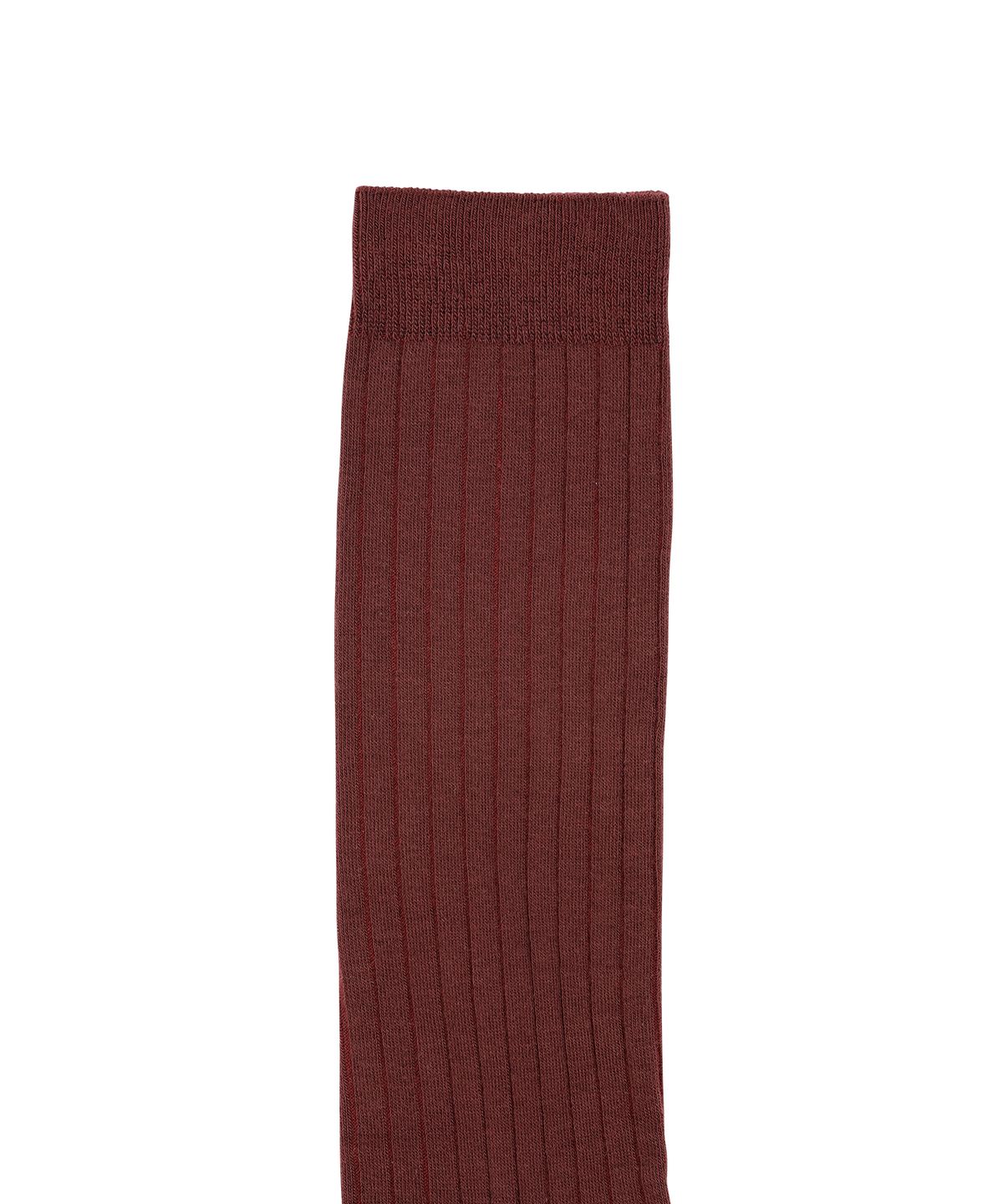오헤시오(OHESHIO) STRIPED RIB SOCKS, BURGUNDY