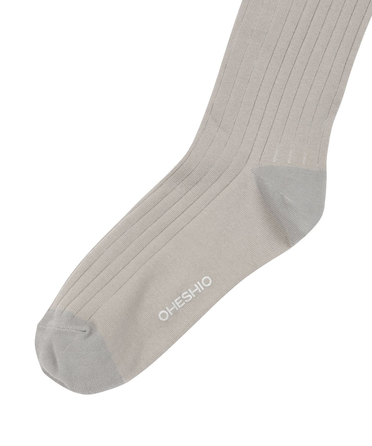 오헤시오(OHESHIO) STRIPED RIB SOCKS, GRAY