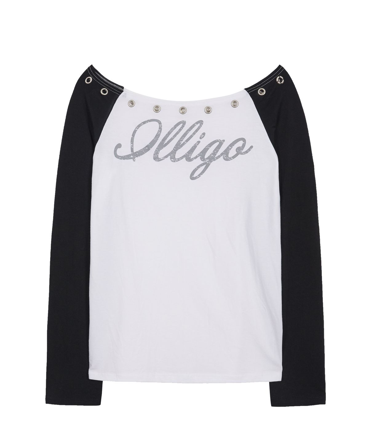 일리고(ILLIGO) 래글런 오프숄더 롱슬리브 블랙