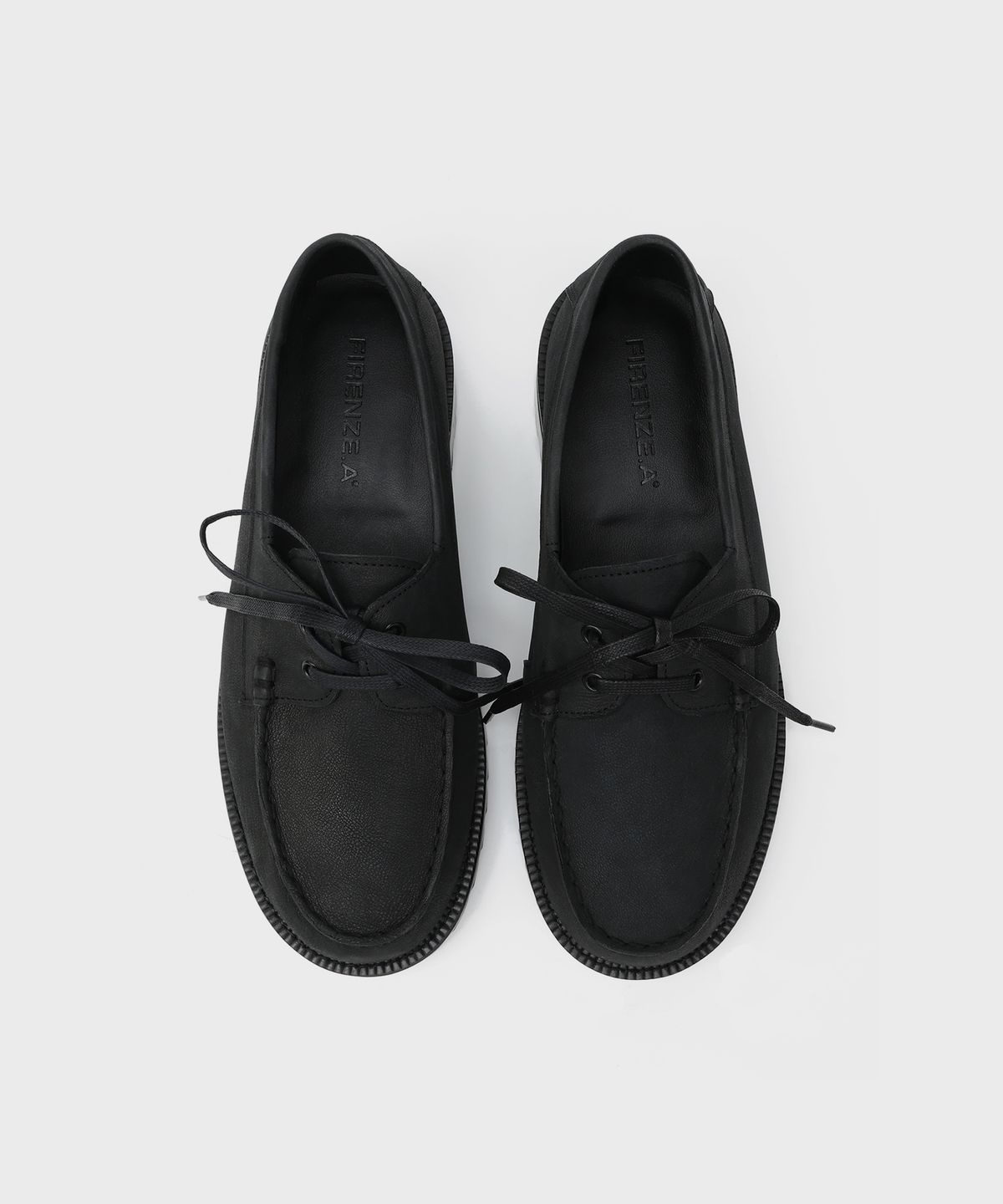 피렌체 아뜨리에(FIRENZE ATELIER) [비브람] 스탠다드 캐주얼솔 보트슈즈 5099 [NATURAL BLACK]