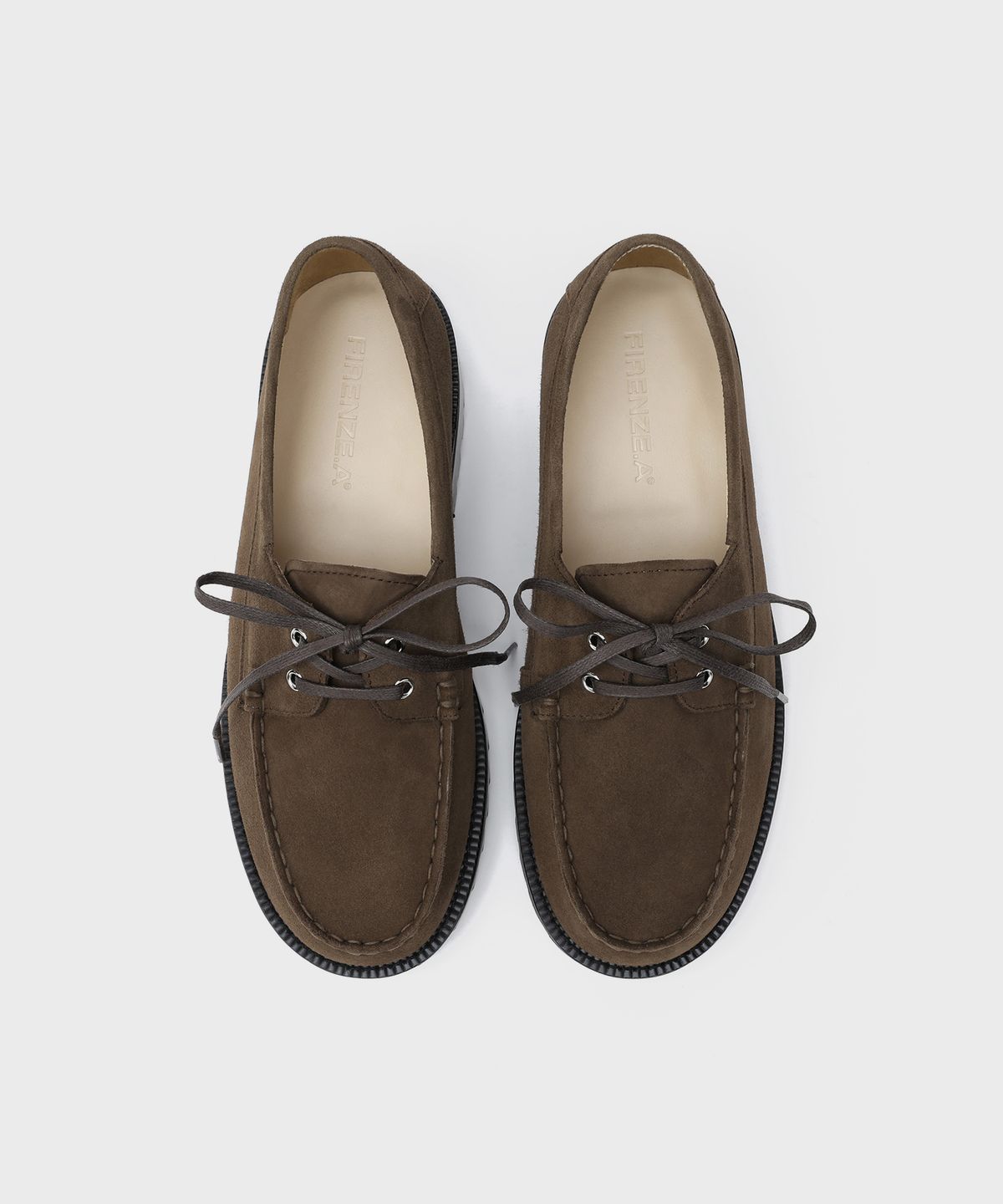 피렌체 아뜨리에(FIRENZE ATELIER) [비브람] 스탠다드 캐주얼솔 보트슈즈 5099 [DARK BROWN SUEDE]