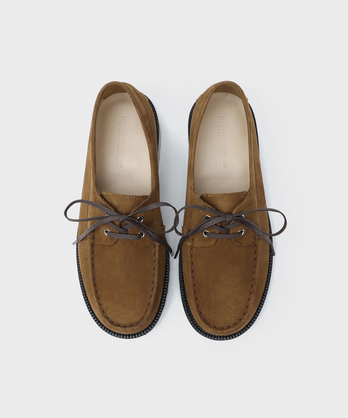 피렌체 아뜨리에(FIRENZE ATELIER) [비브람] 스탠다드 캐주얼솔 보트슈즈 5099 [MID BROWN SUEDE]