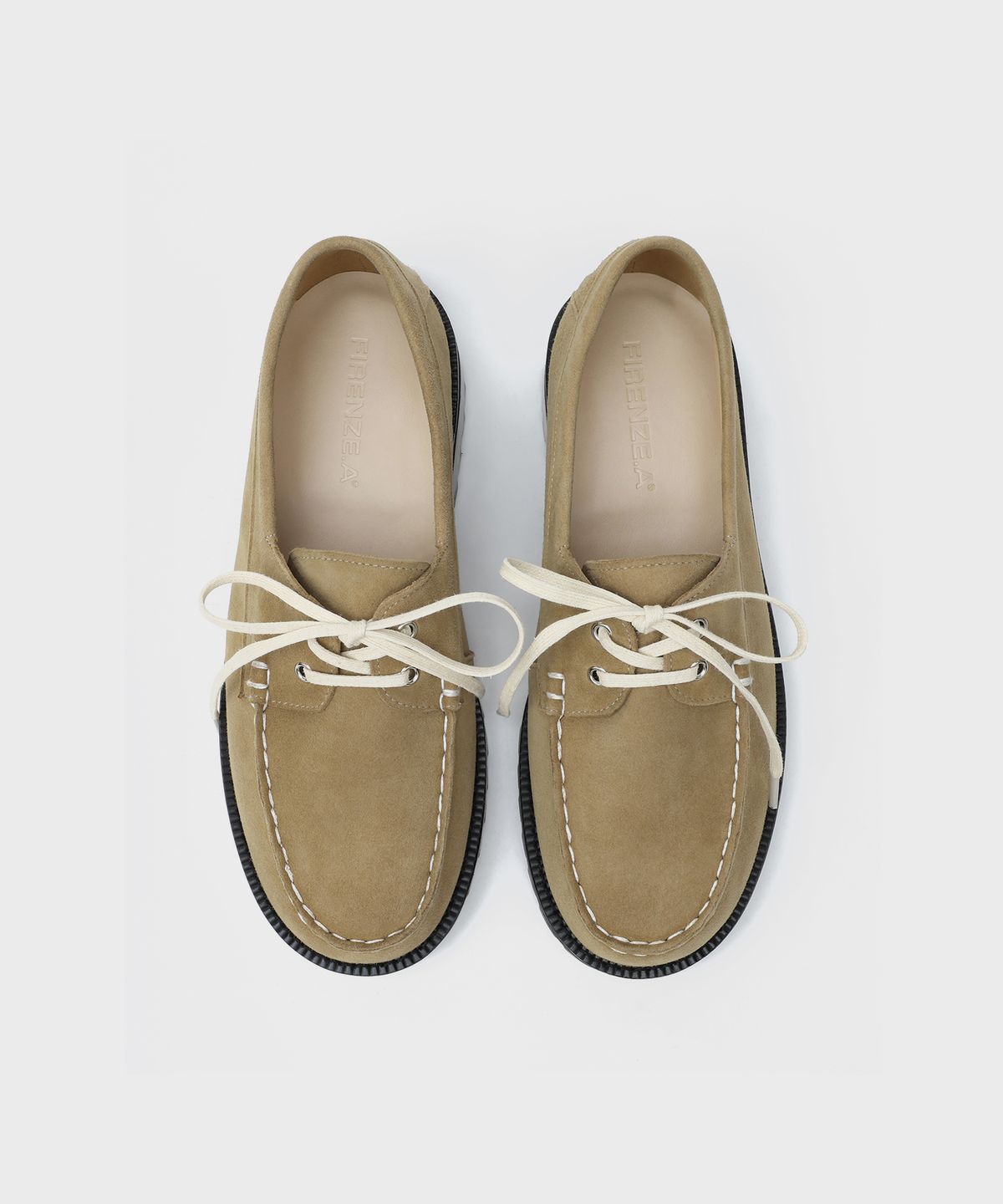 피렌체 아뜨리에(FIRENZE ATELIER) [비브람] 스탠다드 캐주얼솔 보트슈즈 5099 [ASH BEIGE SUEDE]