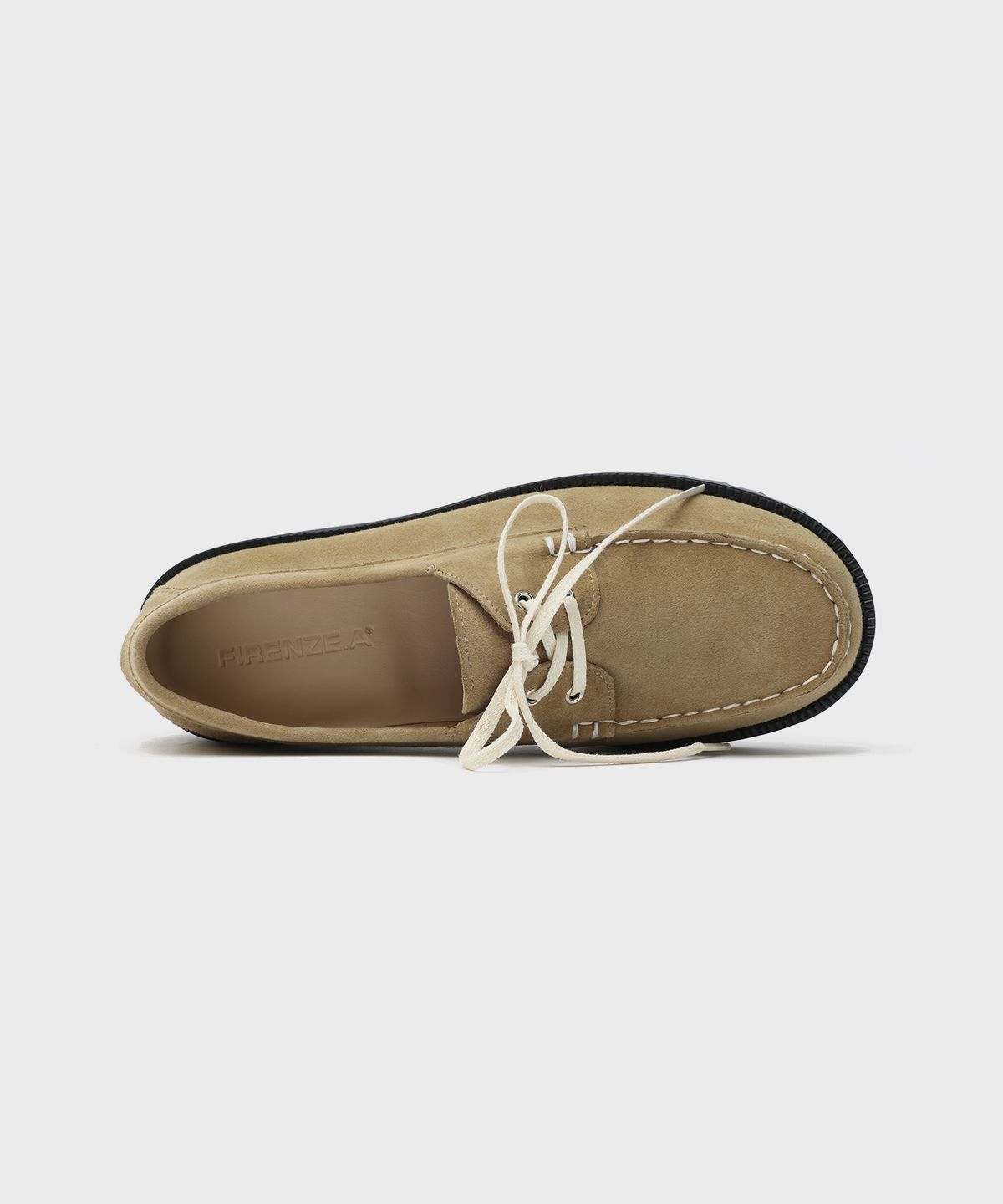 피렌체 아뜨리에(FIRENZE ATELIER) [비브람] 스탠다드 캐주얼솔 보트슈즈 5099 [ASH BEIGE SUEDE]