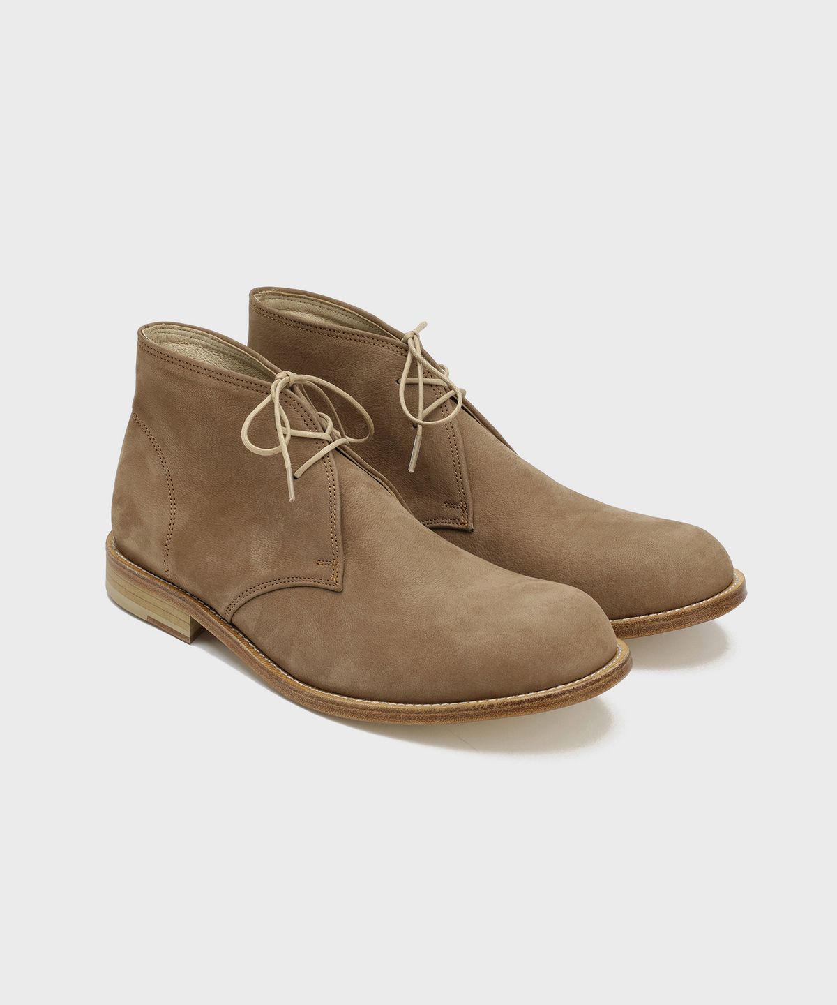 피렌체 아뜨리에(FIRENZE ATELIER) [홍창] 앵클라인 솔리드 처커부츠 2700 [BEIGE NUBUCK]