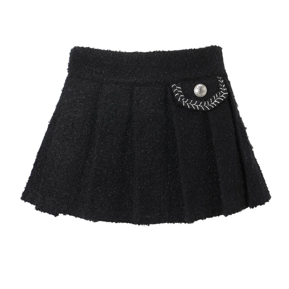 카키포인트(KHAKIPOINT) Atelier Tweed Skirt (black)