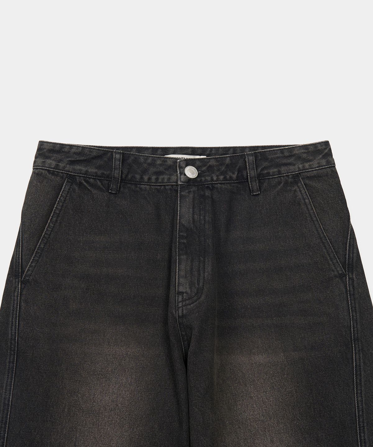 엑스컨테이너(EXCONTAINER) 딥 커브드 데님 팬츠 (DUSTY BLACK)