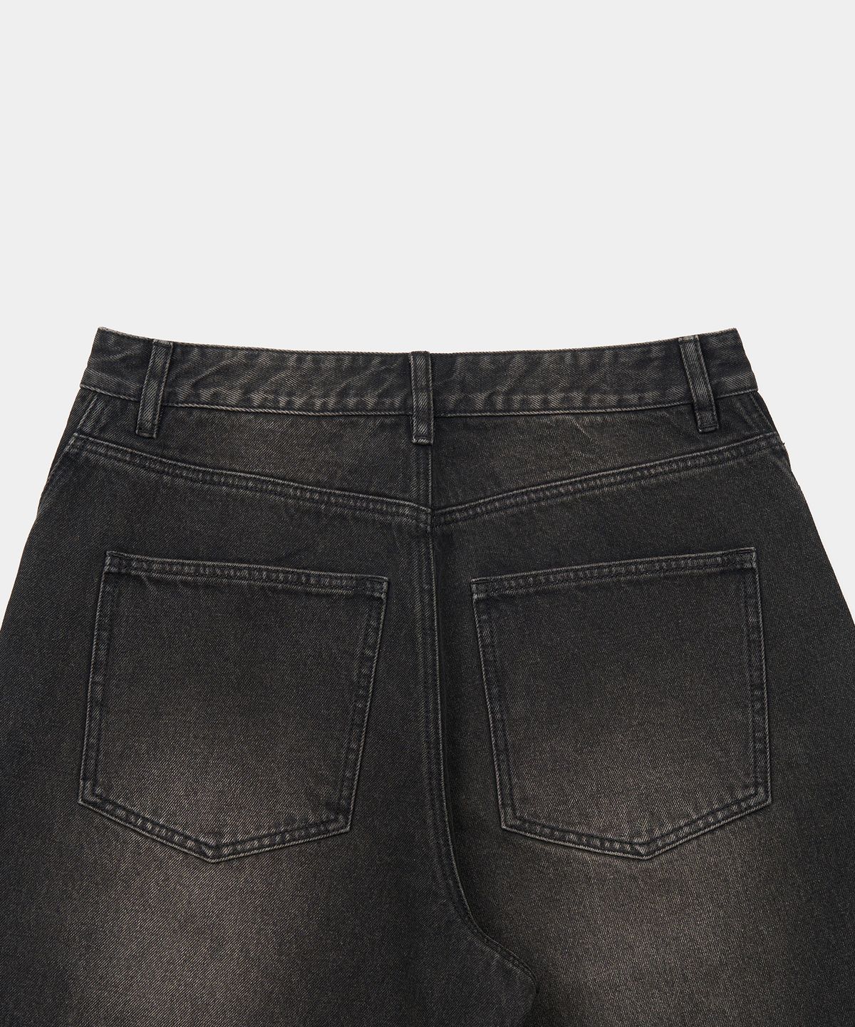 엑스컨테이너(EXCONTAINER) 딥 커브드 데님 팬츠 (DUSTY BLACK)