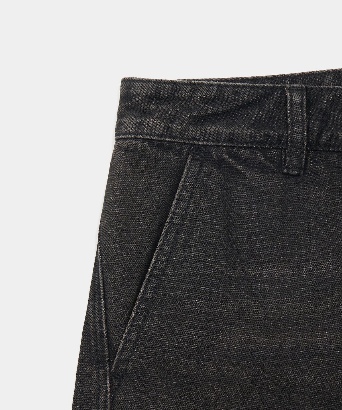 엑스컨테이너(EXCONTAINER) 딥 커브드 데님 팬츠 (DUSTY BLACK)