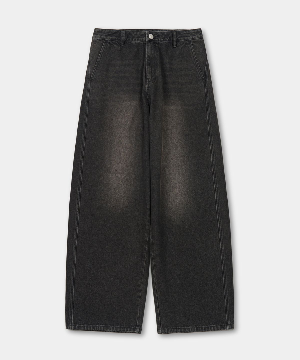 엑스컨테이너(EXCONTAINER) 딥 커브드 데님 팬츠 (DUSTY BLACK)