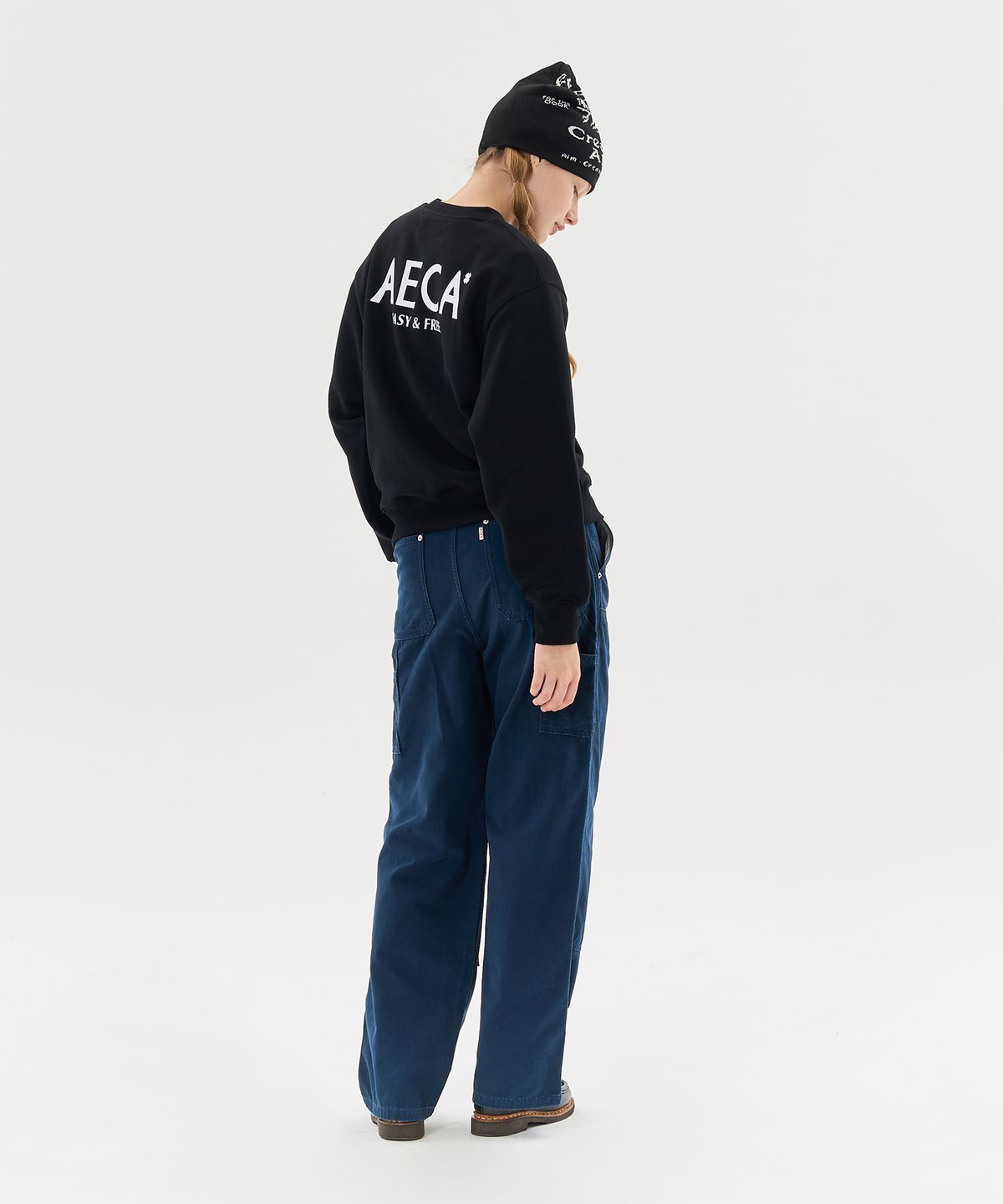 에이카화이트(AECA) AECA SIGNATURE SWEAT SHIRT-BLACK