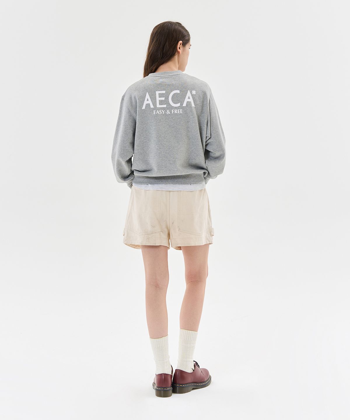 에이카화이트(AECA) AECA SIGNATURE SWEAT SHIRT-GREY