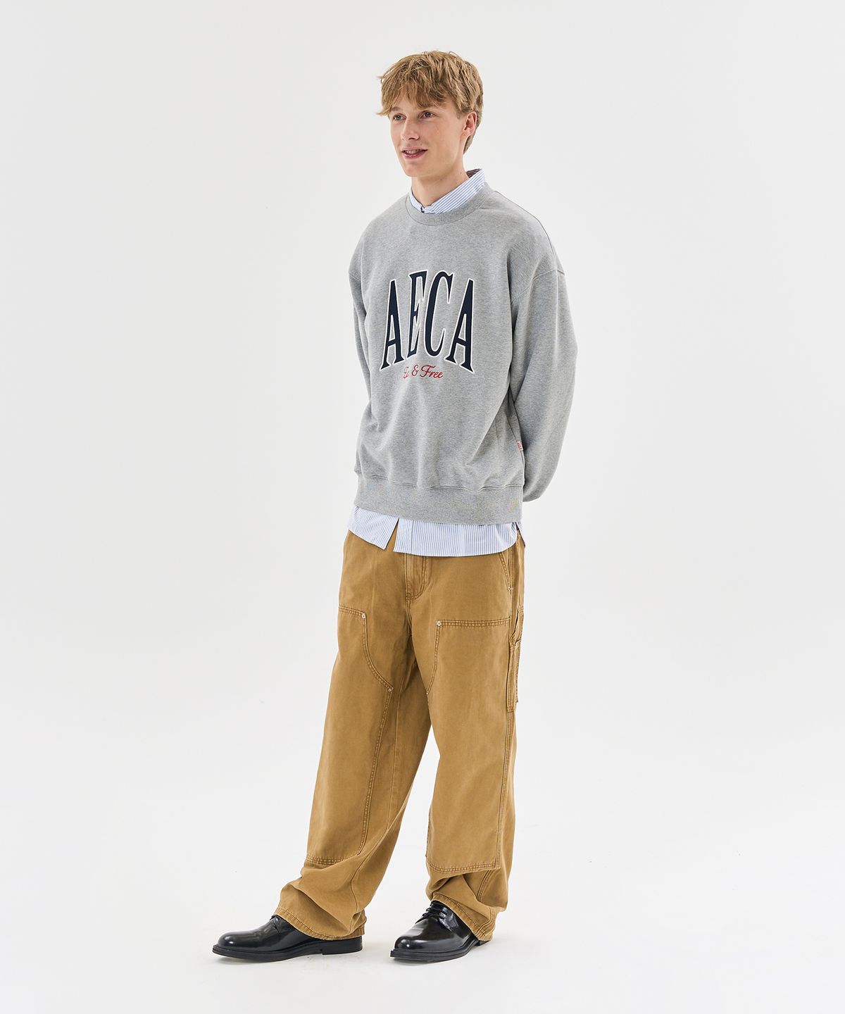 에이카화이트(AECA) AECA ARCH FELT SWEAT SHIRTS-GREY