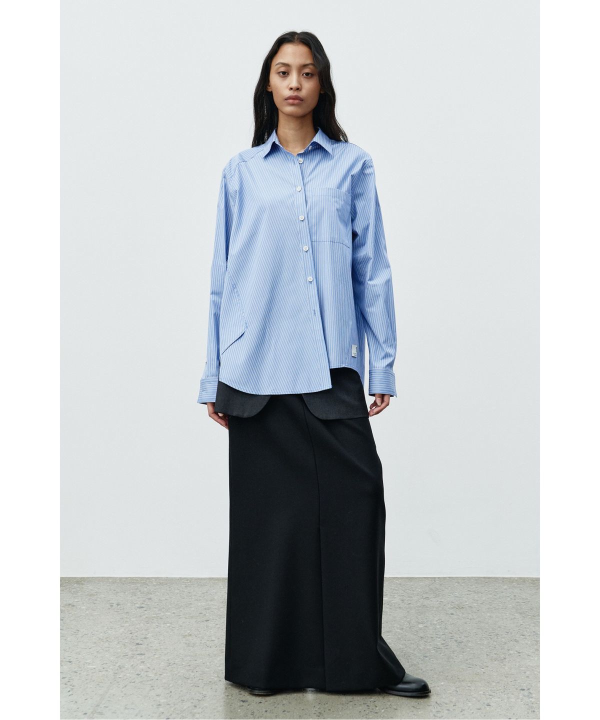 래코드(RECODE) Distorted Stripe Shirts RQSAA25522BUX