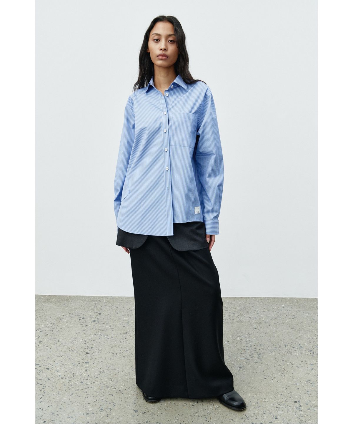 래코드(RECODE) Distorted Stripe Shirts RQSAA25522BUX