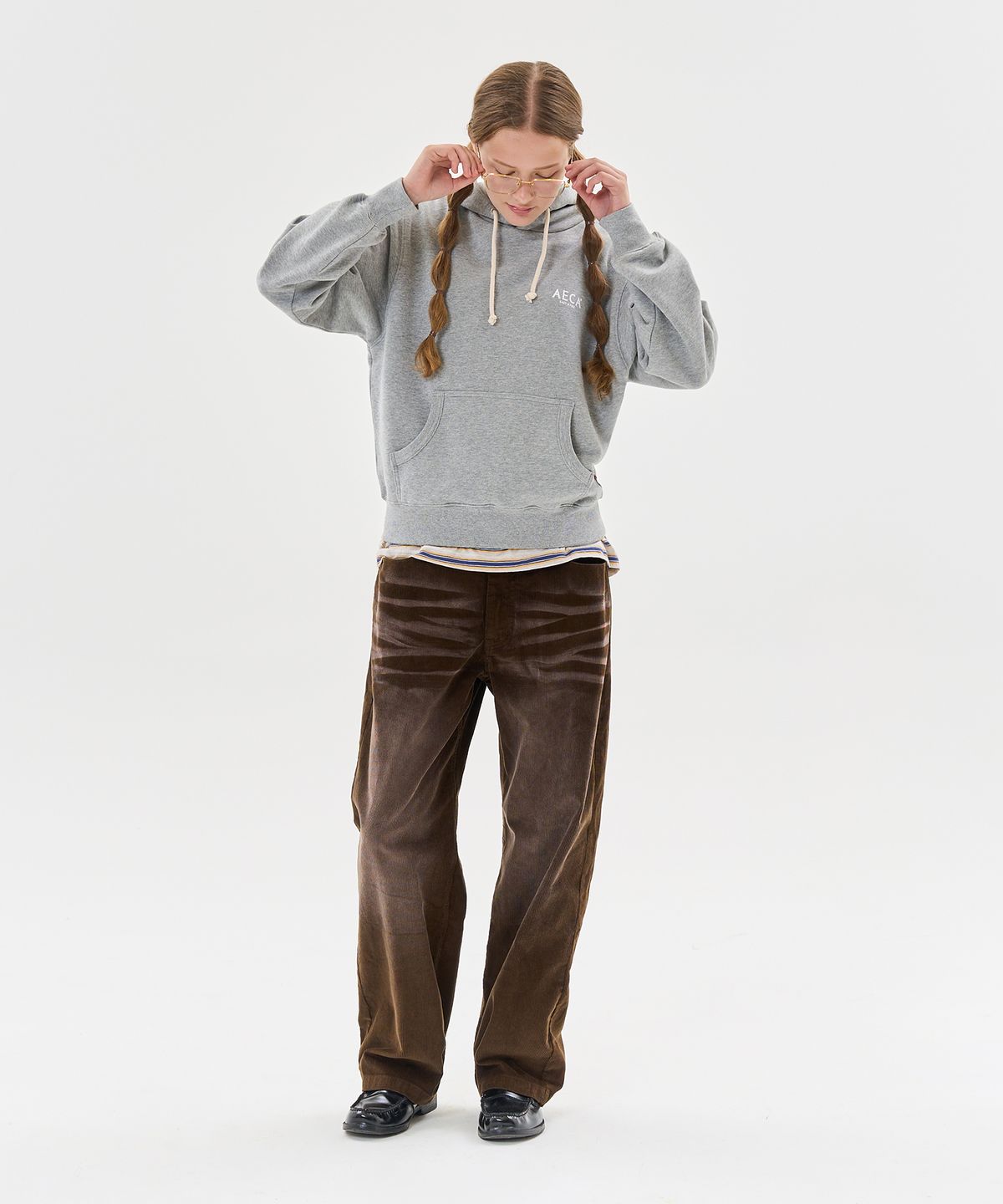 에이카화이트(AECA) AECA SIGNATURE HOODIE-GREY