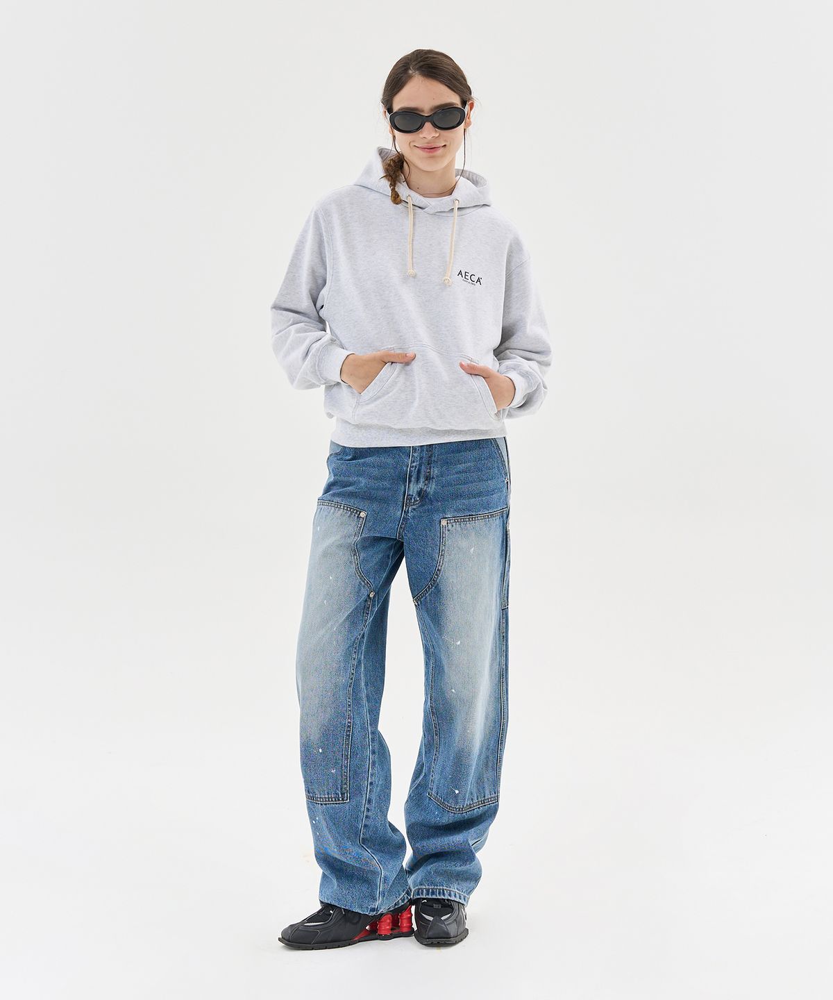 에이카화이트(AECA) AECA SIGNATURE HOODIE-LIGHT GREY