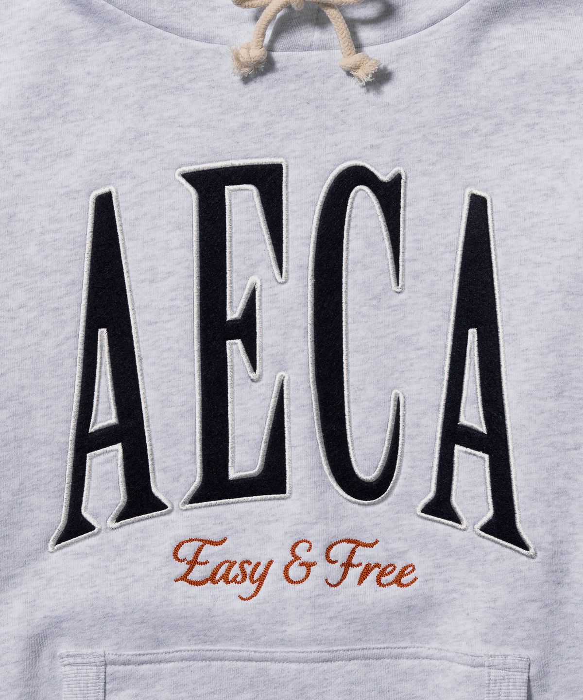 에이카화이트(AECA) AECA SYMBOL FELT HOODIE-LIGHT GREY