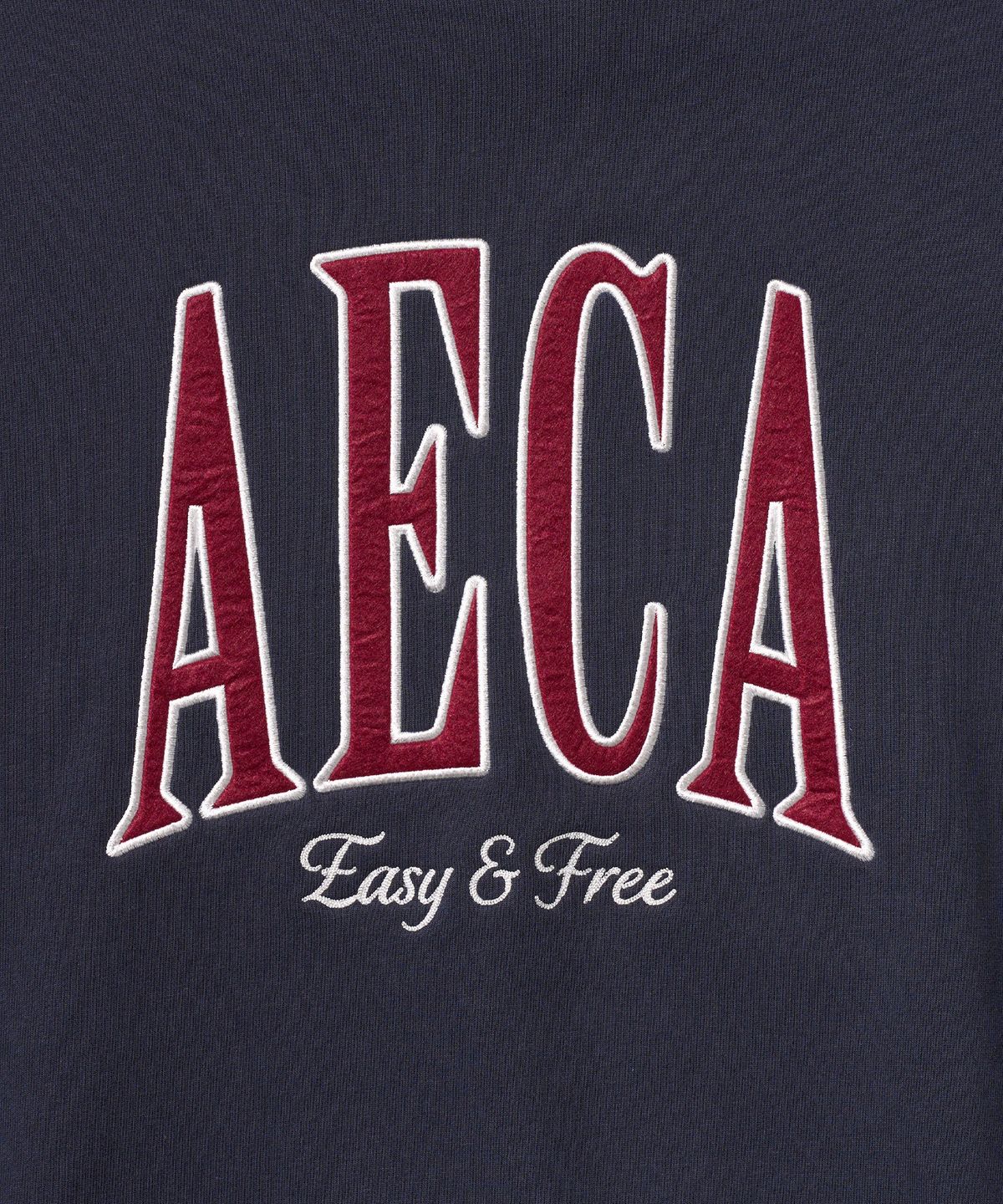에이카화이트(AECA) AECA SYMBOL FELT HOODIE-NAVY