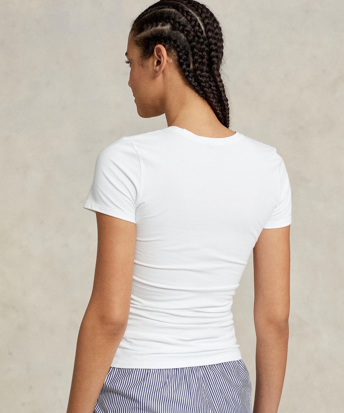 폴로 랄프로렌 이너웨어(POLO RALPH LAUREN INNERWEAR) 여성 반팔 티셔츠 화이트 1종 4P3005