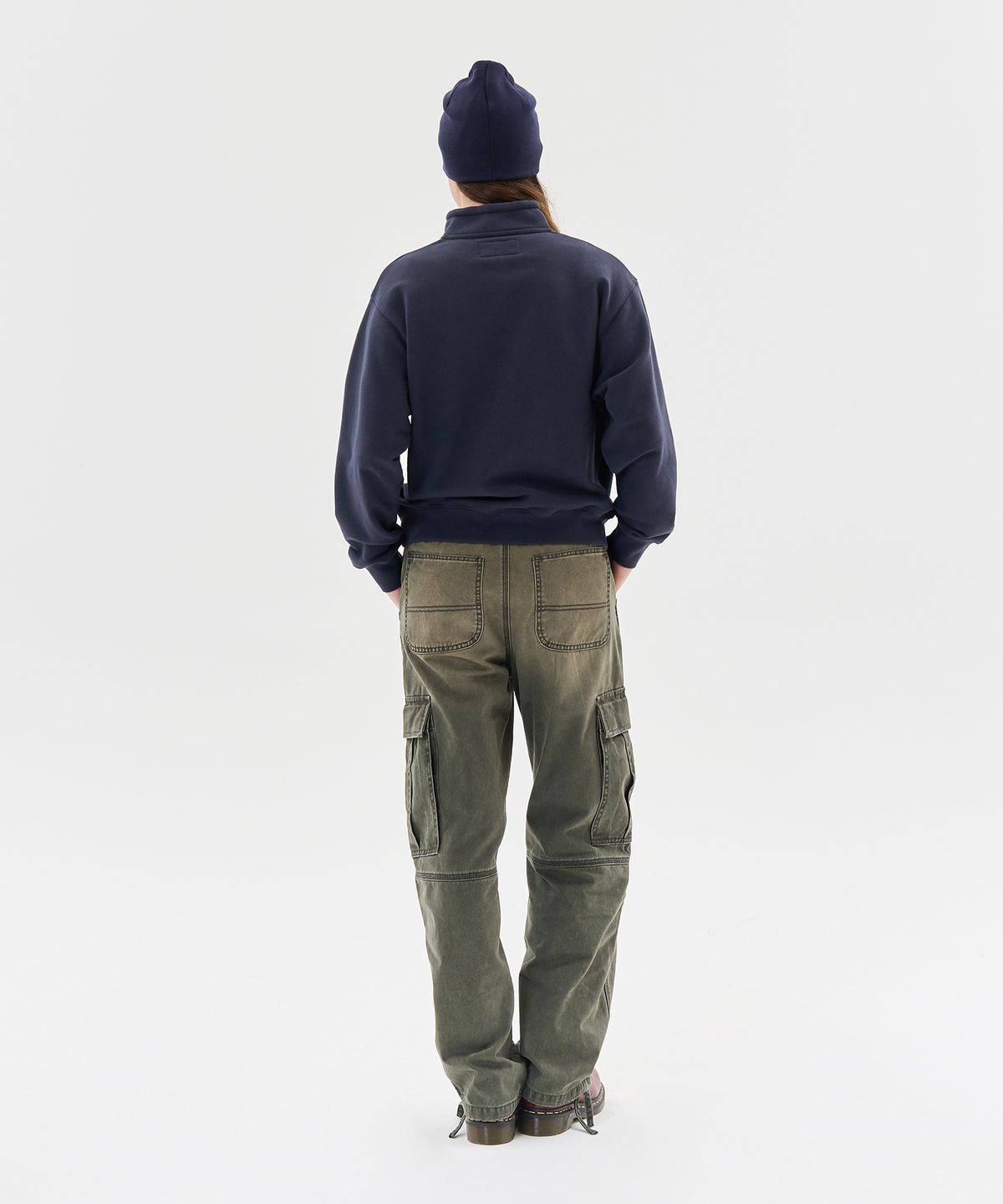 에이카화이트(AECA) BETTER HALF ZIP UP SWEAT SHIRTS-NAVY