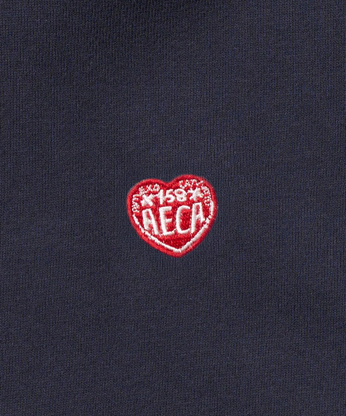 에이카화이트(AECA) AECA LOVE HALF ZIP UP HOODIE-NAVY
