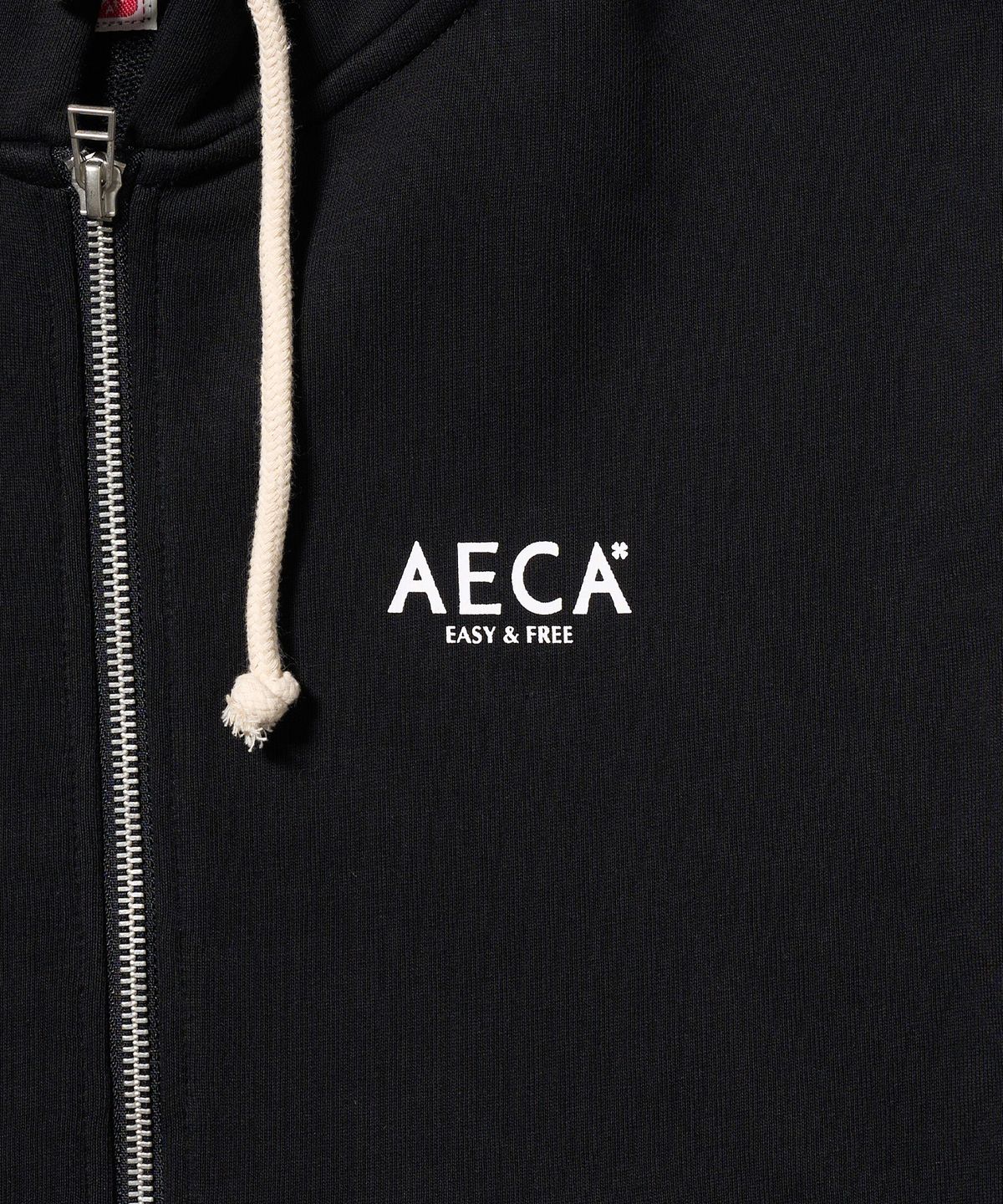 에이카화이트(AECA) AECA SIGNATURE ZIP UP HOODIE-BLACK